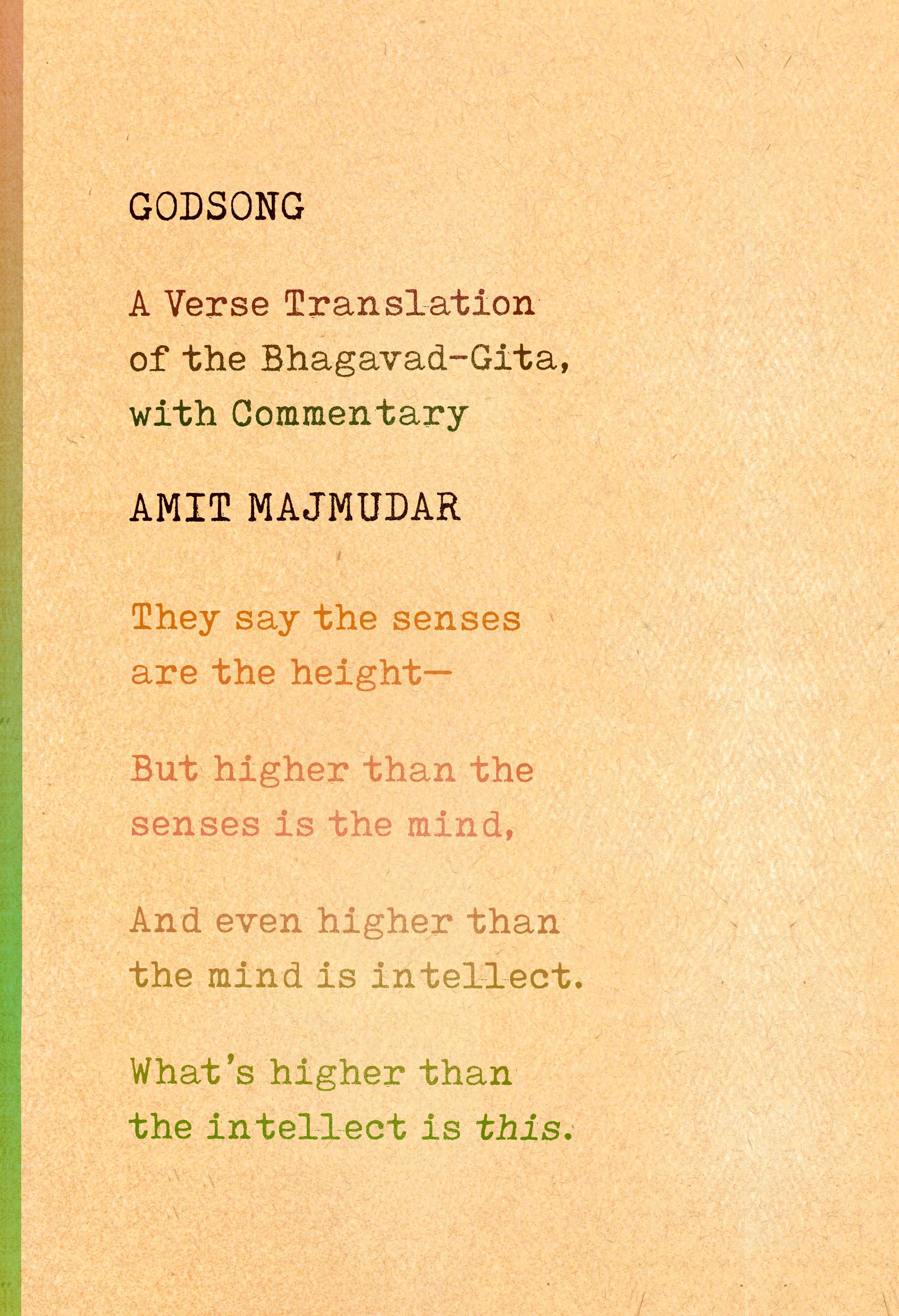Godsong: A Verse Translation of the Bhagavad-Gita, with Commentary used book depot