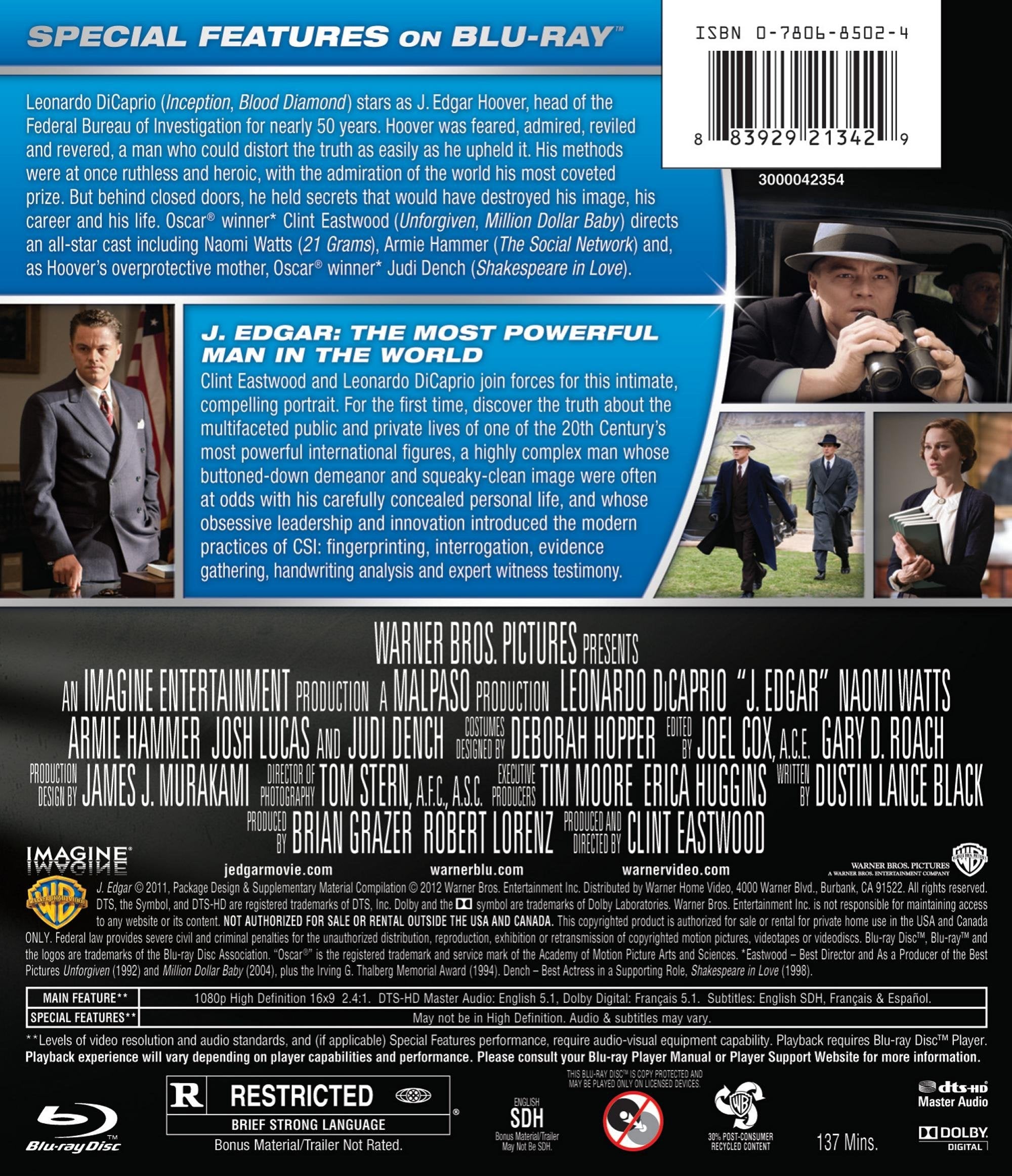 J. Edgar [Blu-ray] used book depot