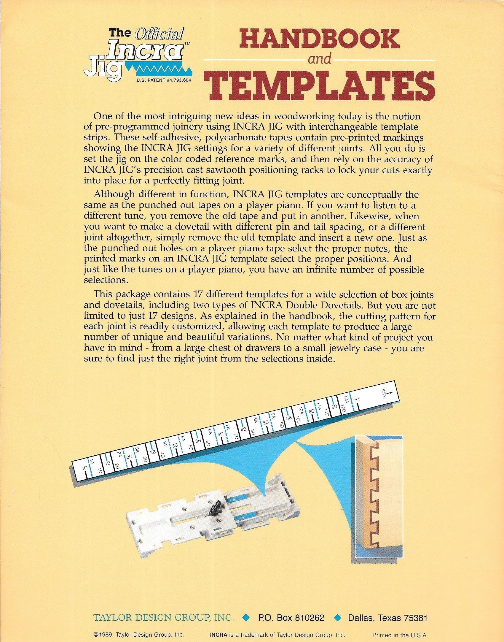 The Official INCRA Jig Handbook and Templates used book depot