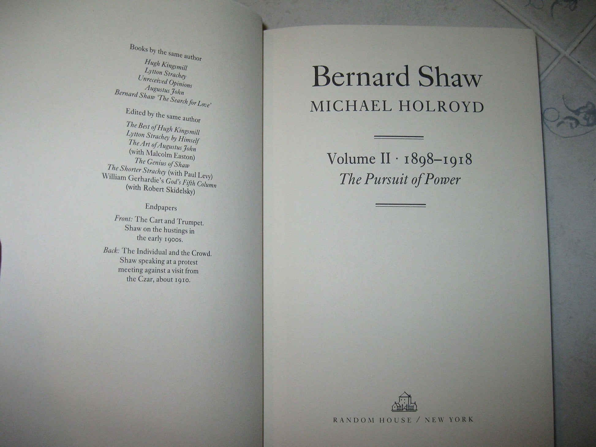 Bernard Shaw, Vol. 2: 1898-1918 - The Pursuit of Power used book depot