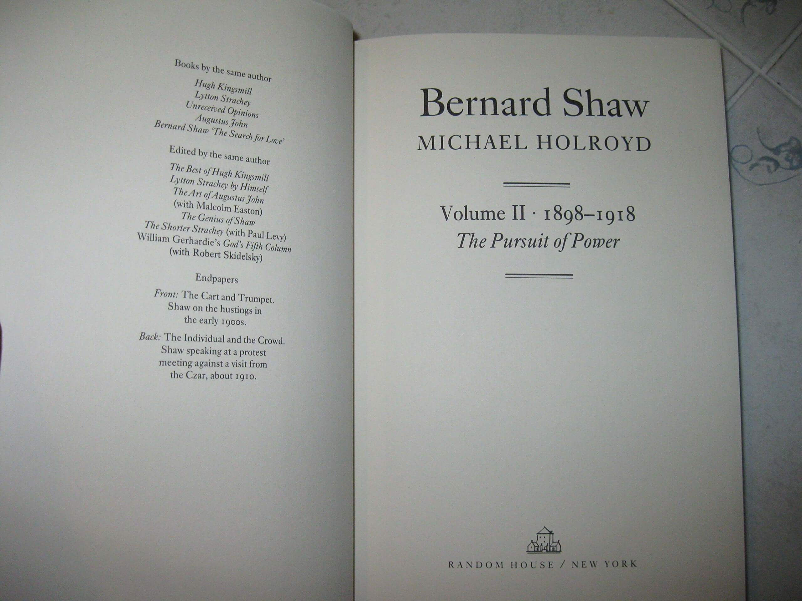 Bernard Shaw, Vol. 2: 1898-1918 - The Pursuit of Power used book depot