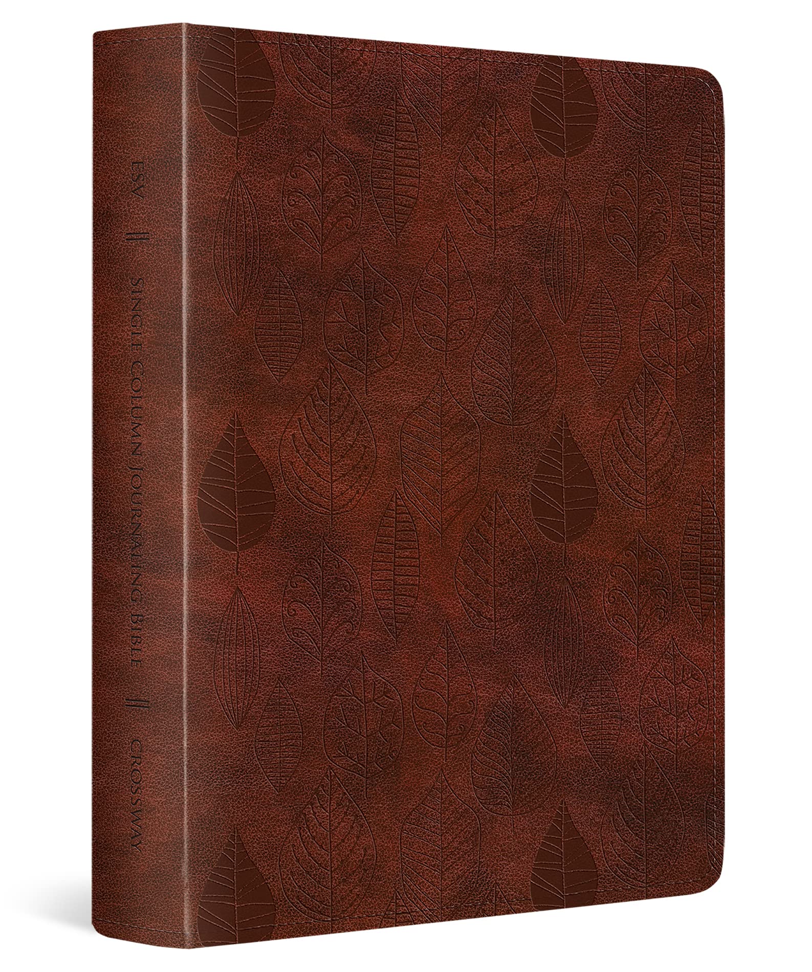 ESV Single Column Journaling Bible (TruTone, Chestnut, Leaves Design) used book depot