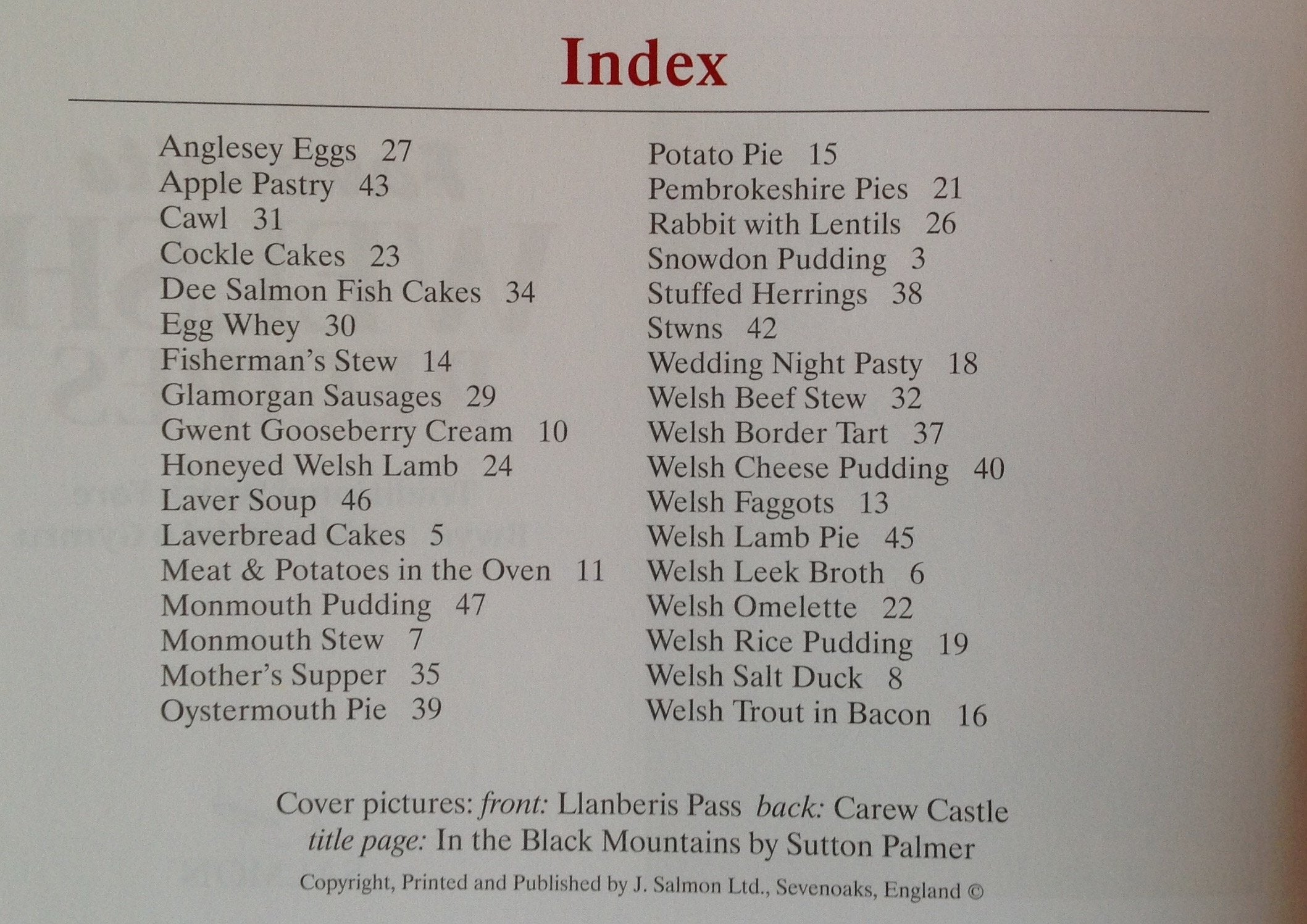 Favourite Welsh Recipes used book depot