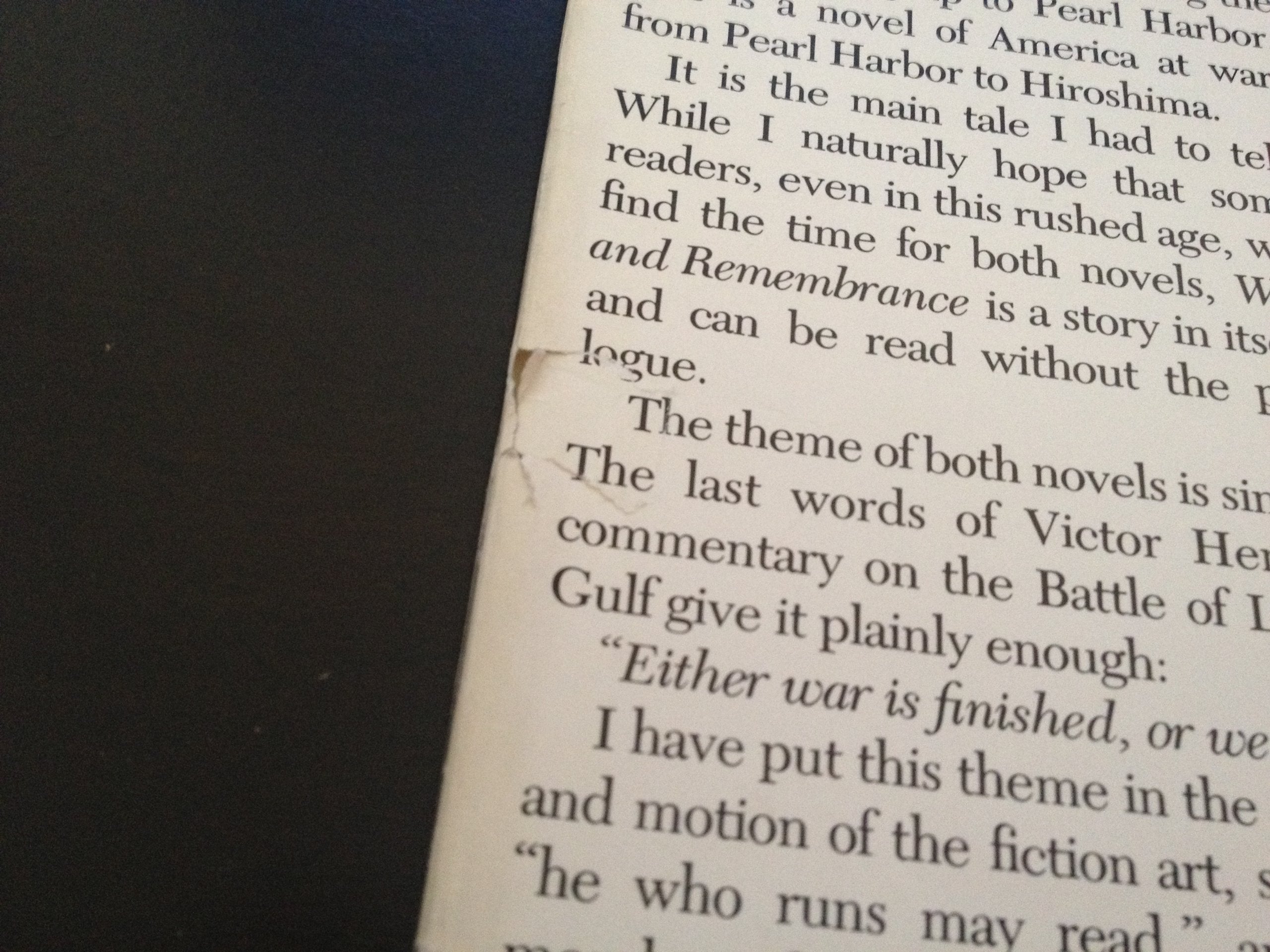 War and Remembrance used book depot