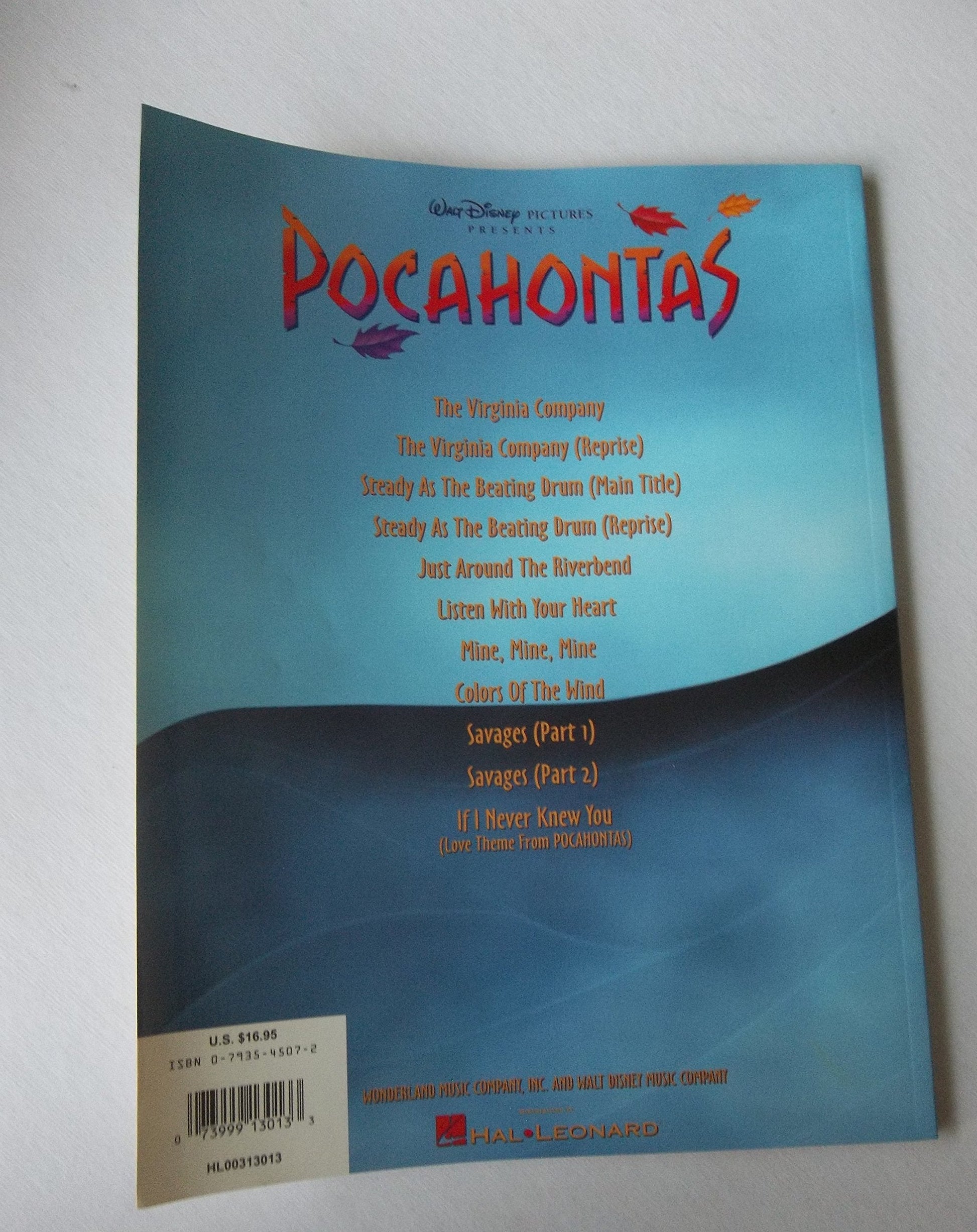 Pocahontas (Piano/Vocal/guitar Artist Songbook) used book depot