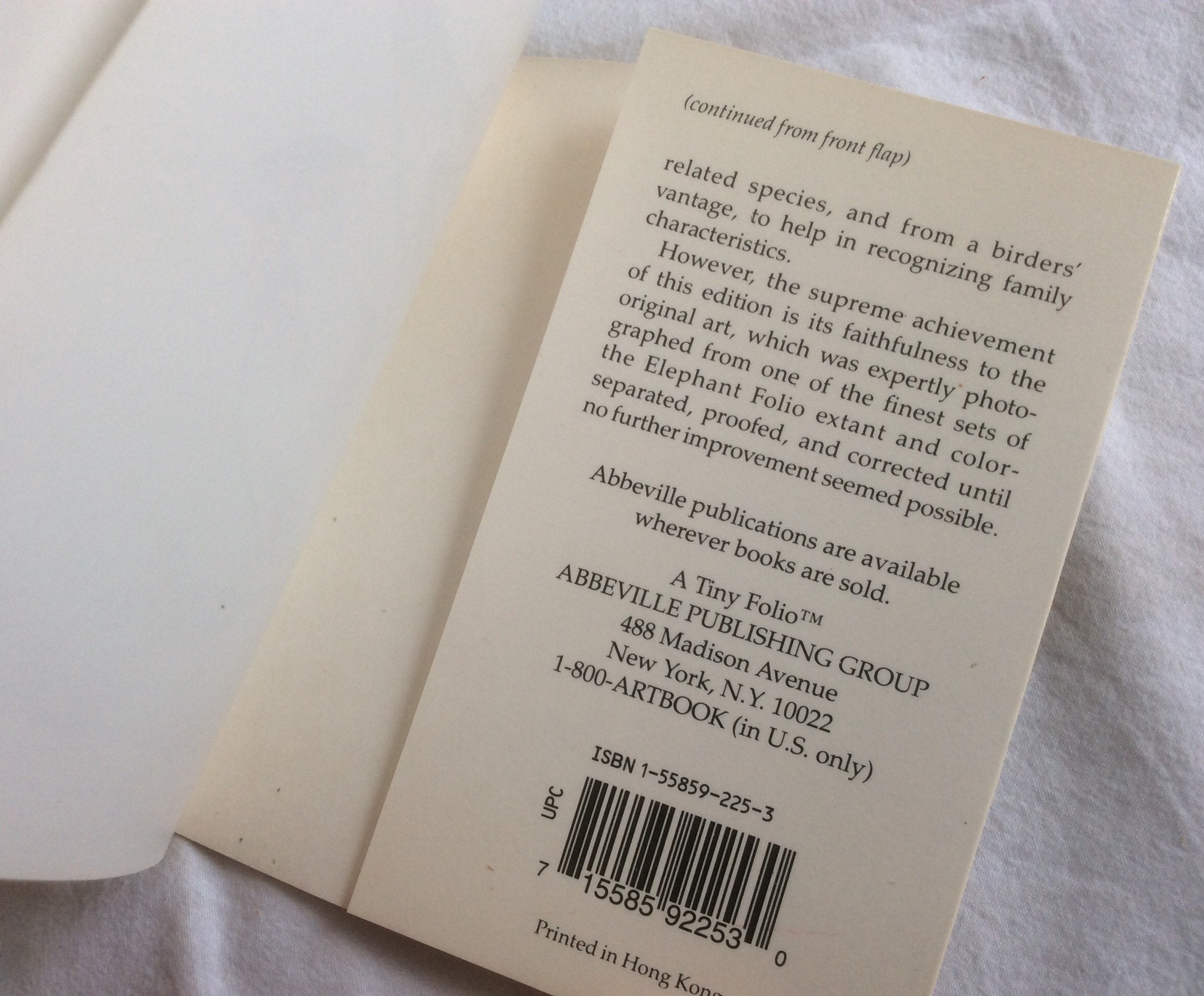 Audubon's Birds of America : The Audubon Society Baby Elephant Folio (Tiny Folios) used book depot