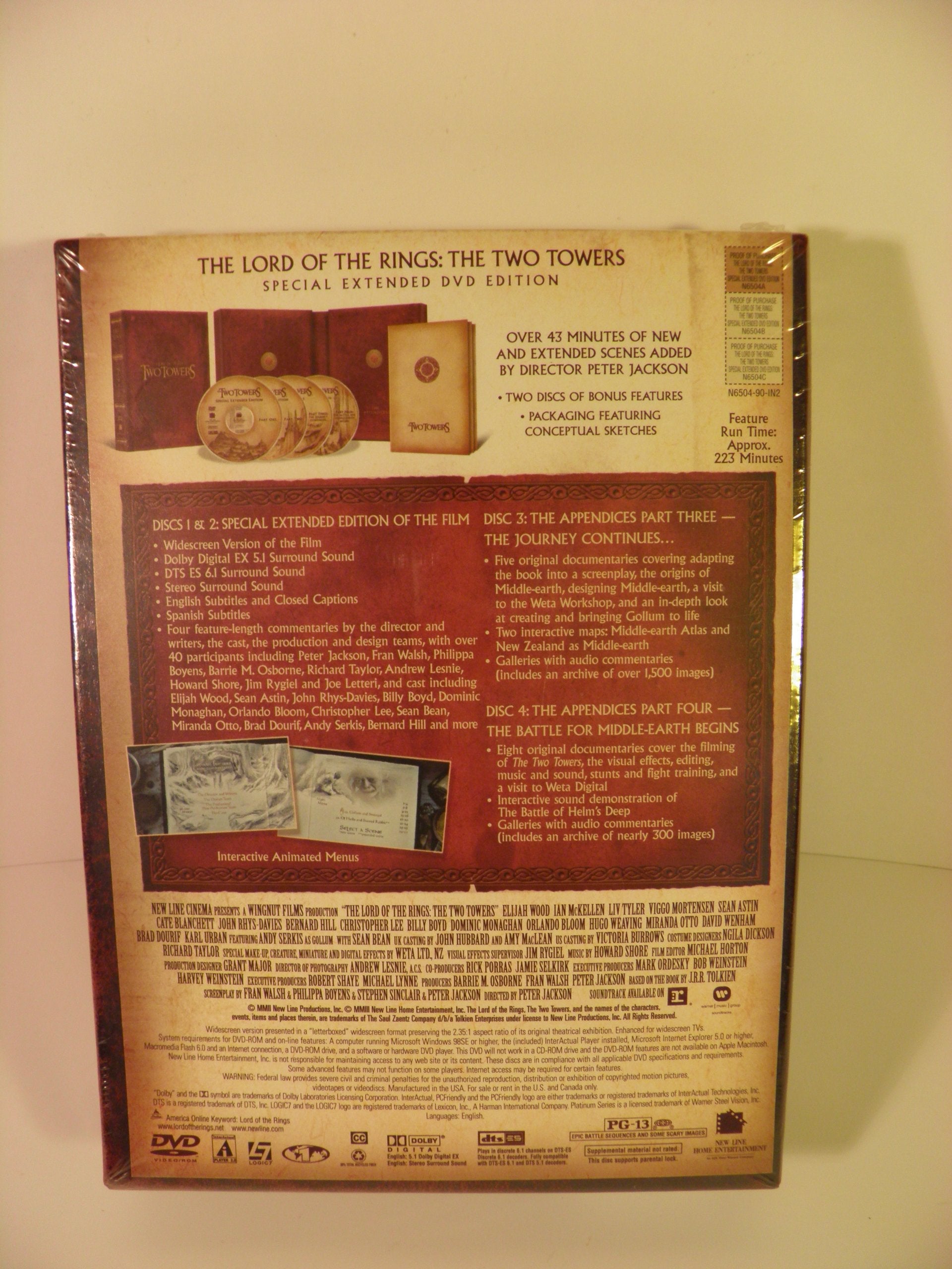 The Lord of the Rings: The Two Towers (Four-Disc Special Extended Edition) used book depot