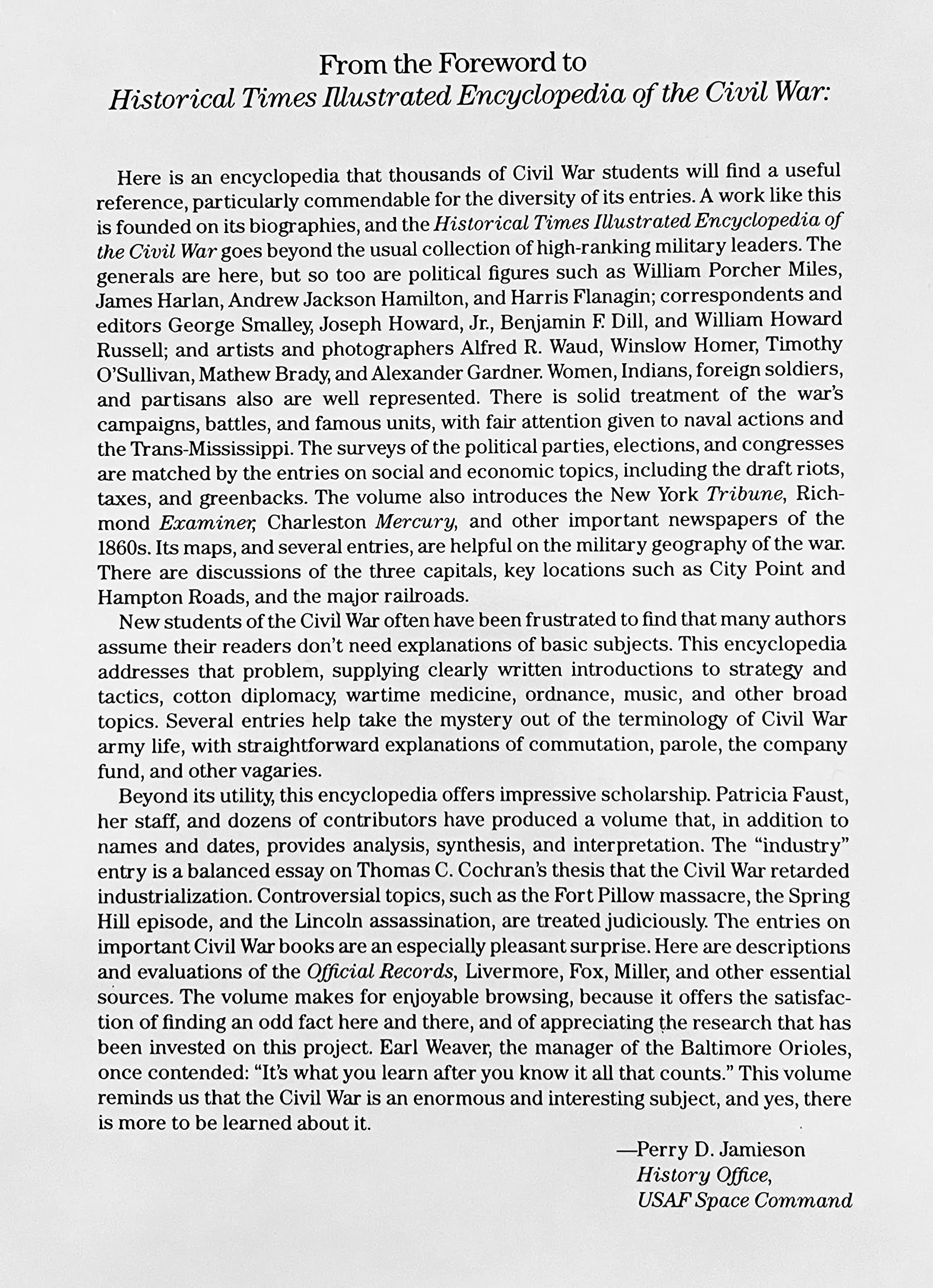Historical times illustrated encyclopedia of the Civil War