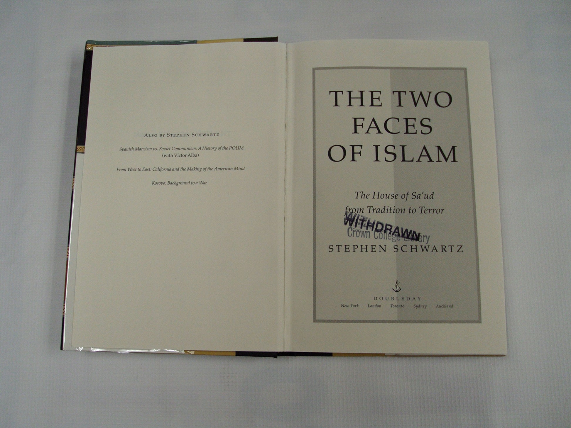 The Two Faces of Islam: The House of Sa'ud from Tradition to Terror used book depot