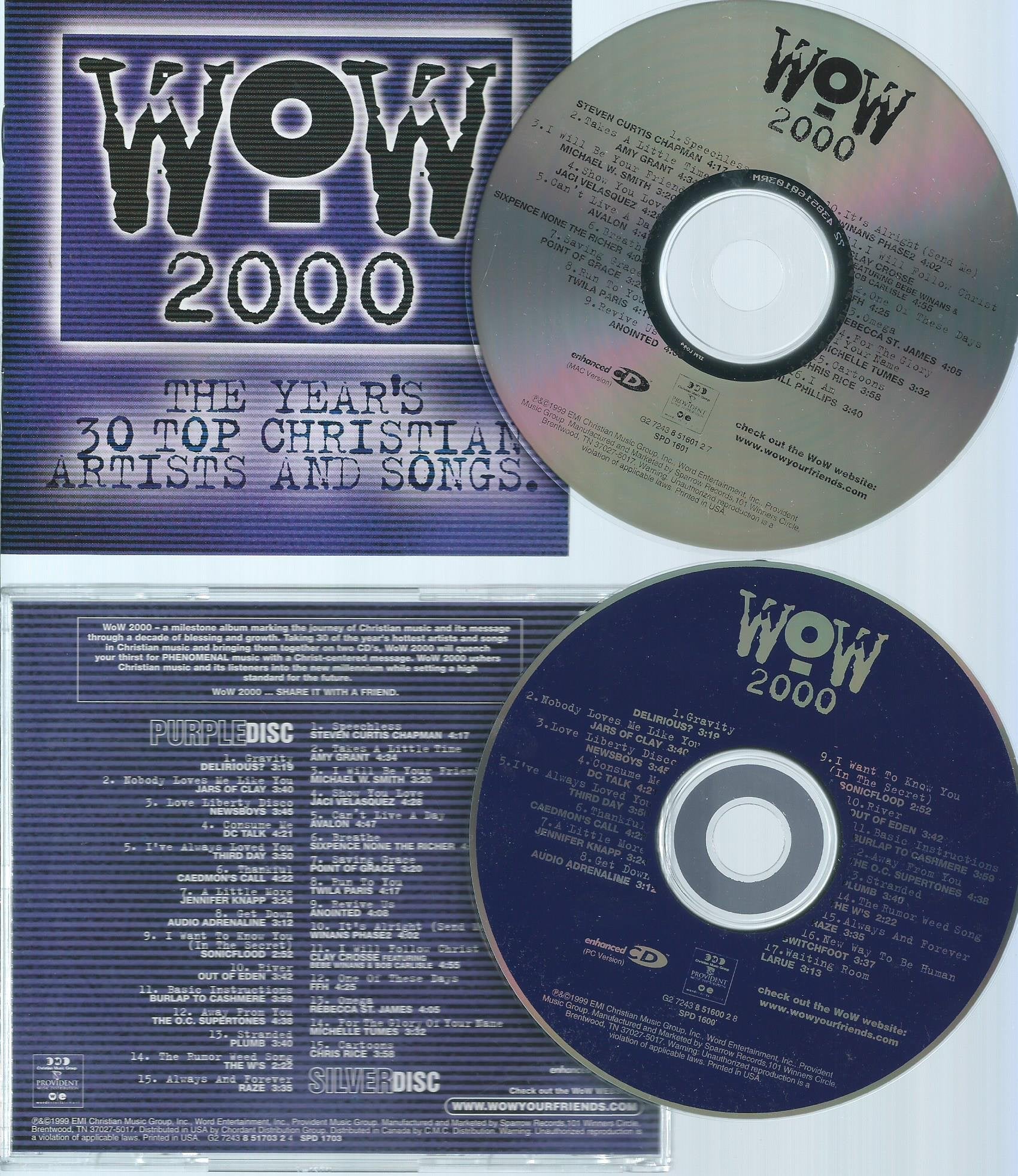 Wow 2000: The Year's 30 Top Christian Artists and Songs used book depot