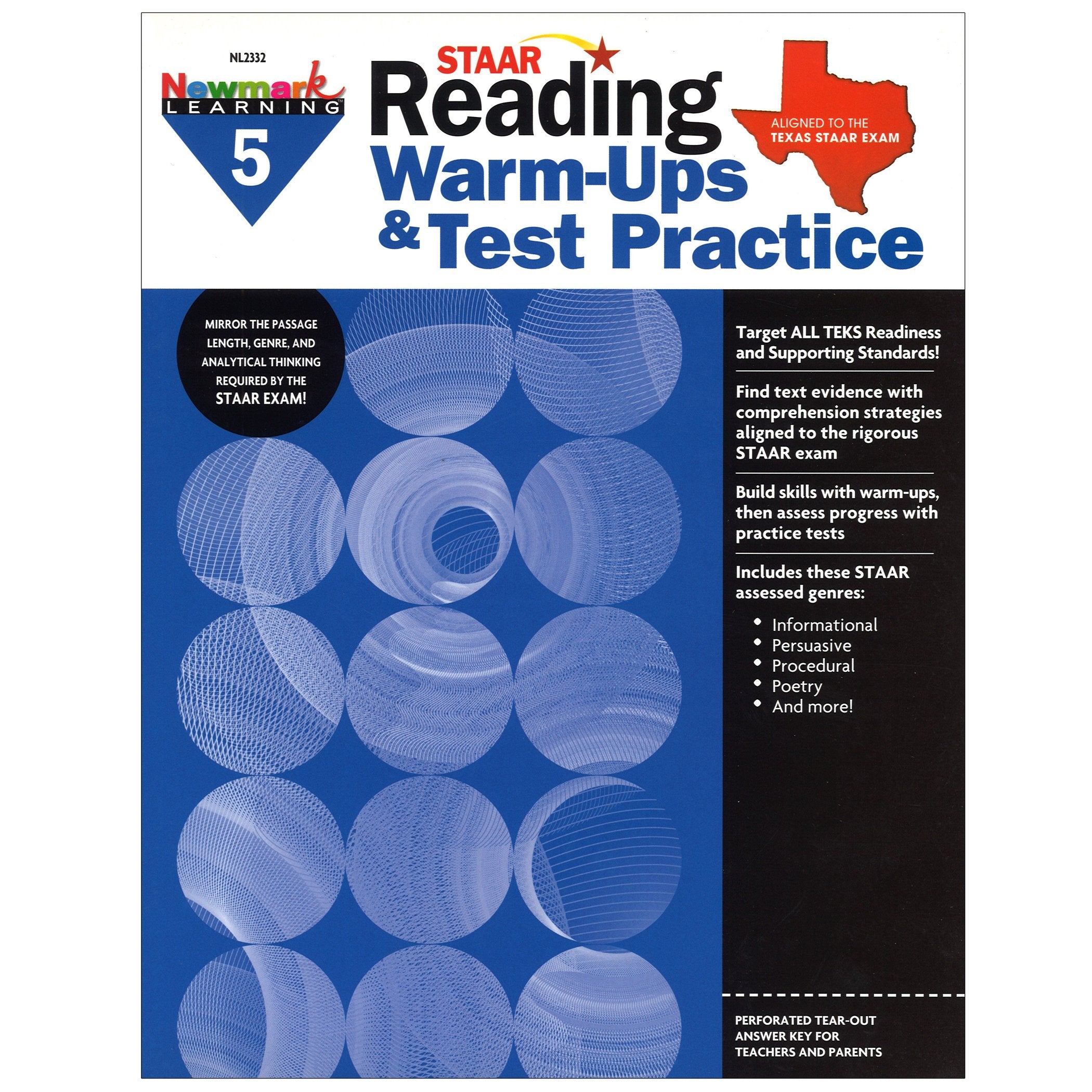 Newmark Learning STAAR Reading Warm-Ups & Test Practice Grade 5 used book depot