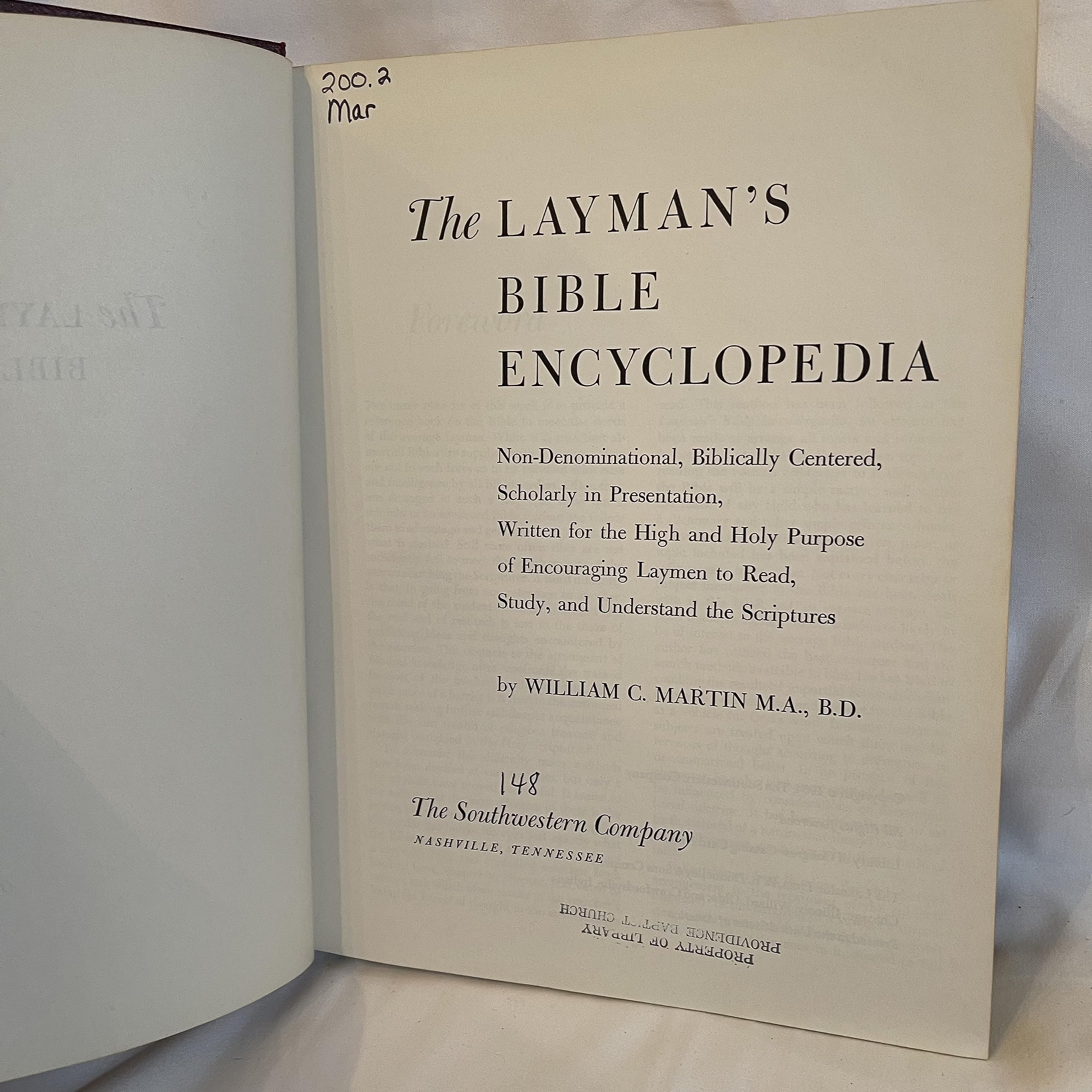 The Layman's Bible Encyclopedia