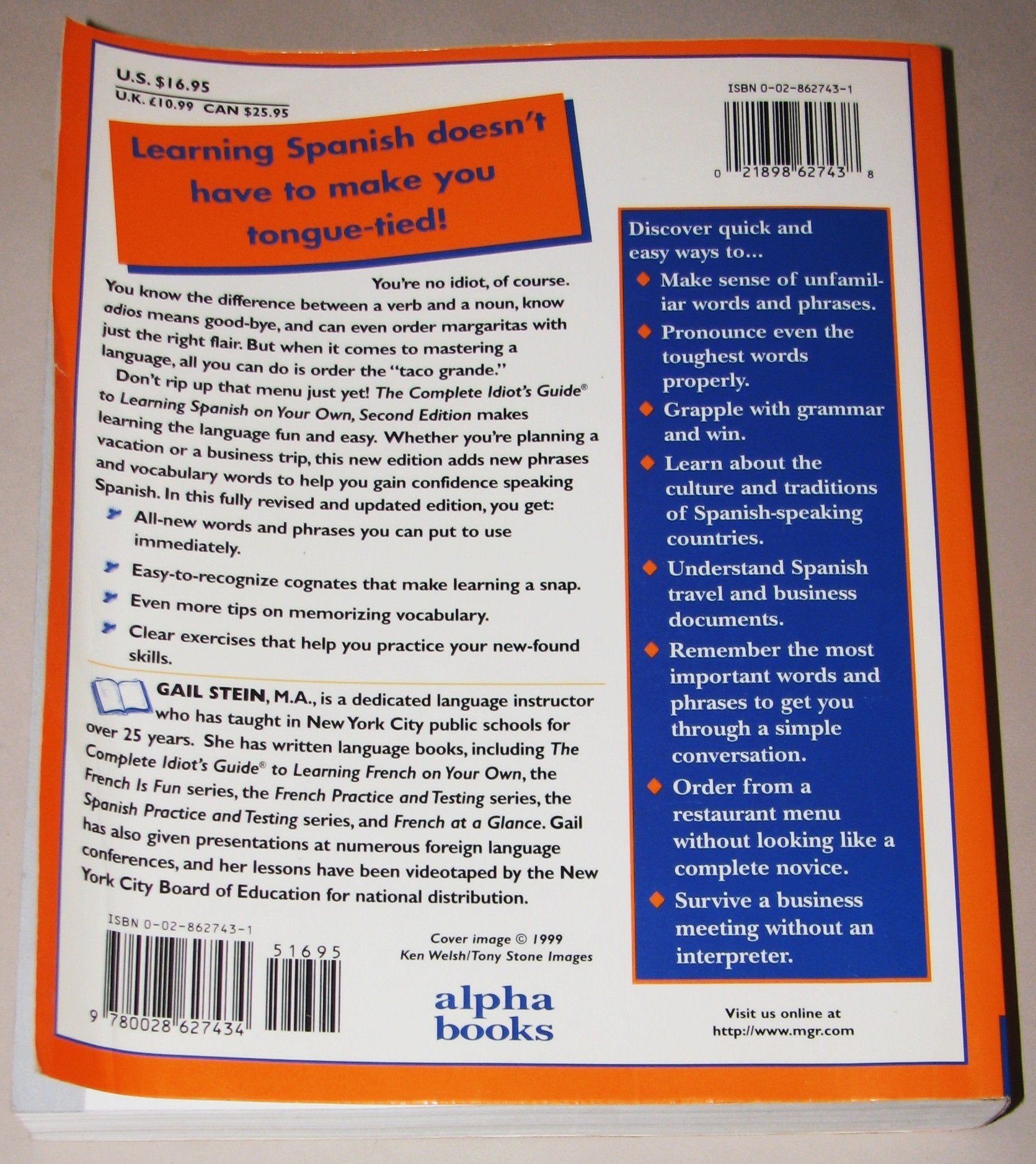 The Complete Idiot's Guide to Learning Spanish,Second Edition (2nd Edition) used book depot