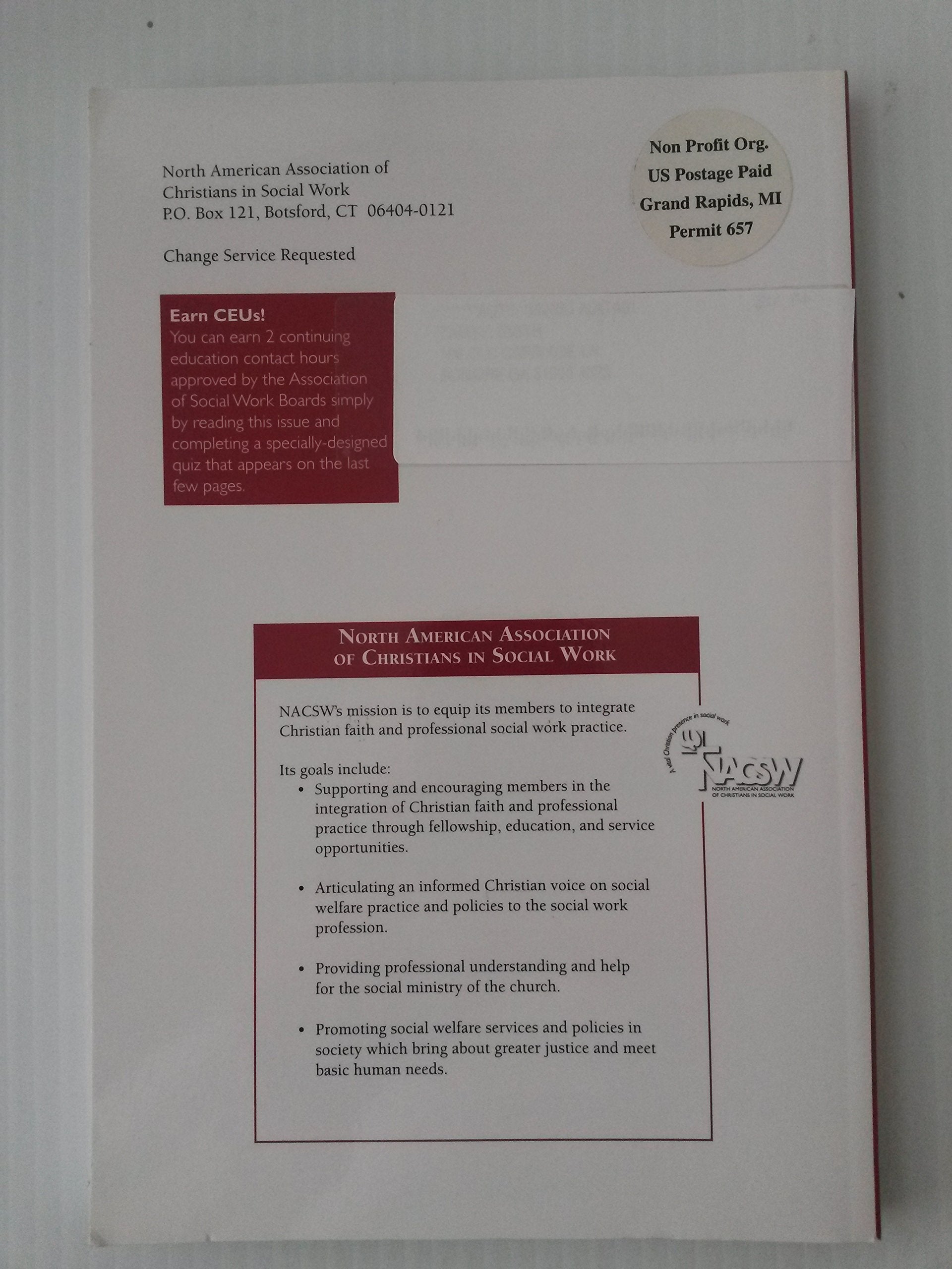Social Work & Christianity: An International Journal- Volume 36, Number 1, 2009