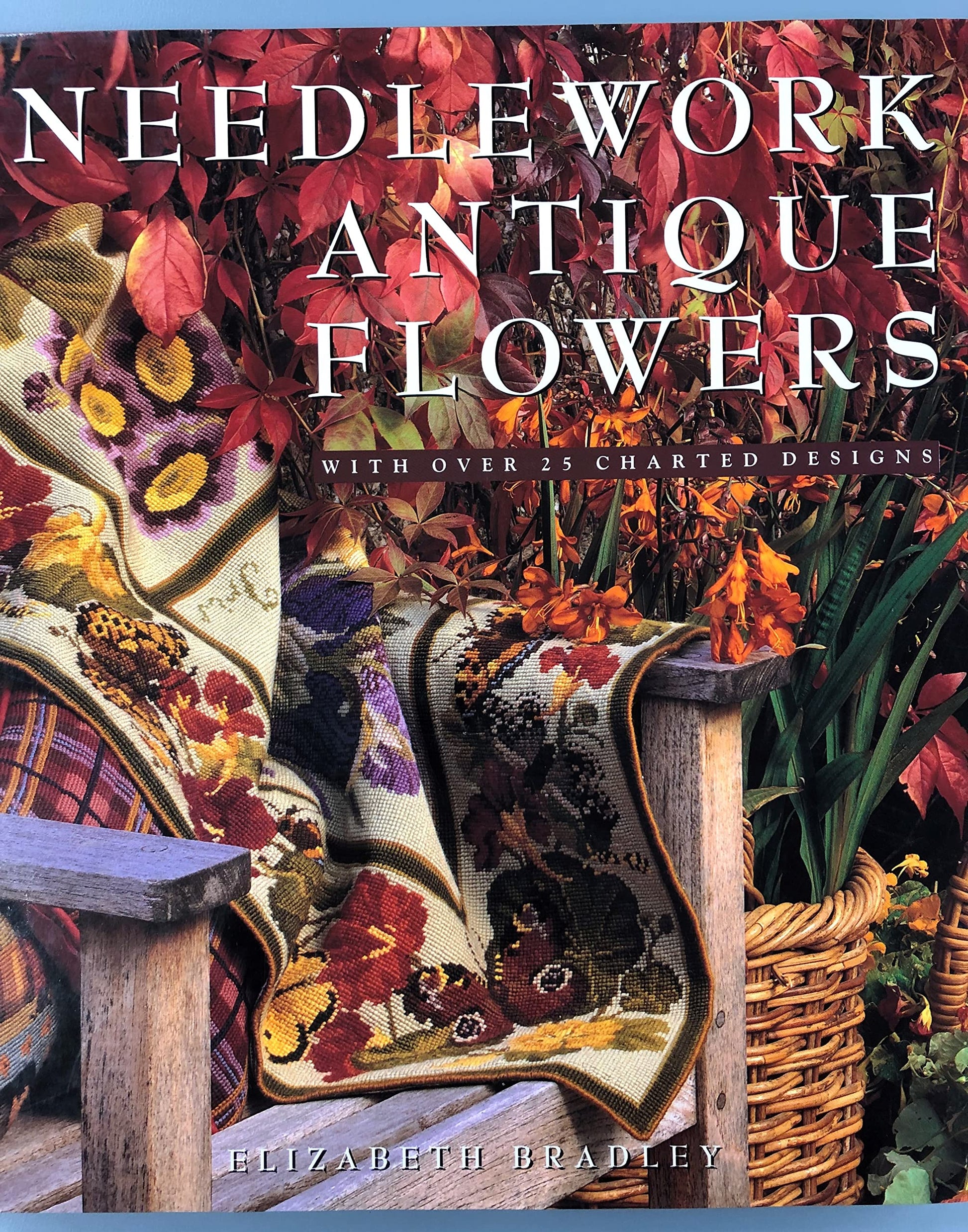 Needlework Antique Flowers used book depot