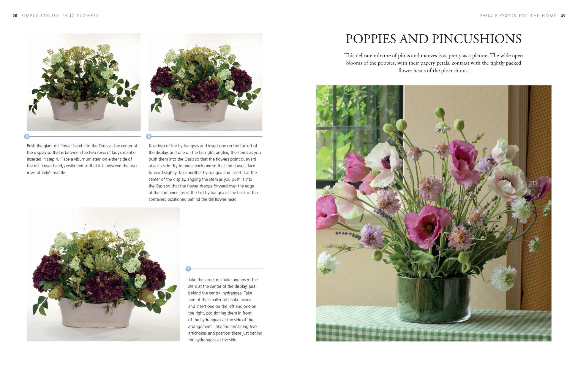 Simply Stylish Faux Flowers used book depot