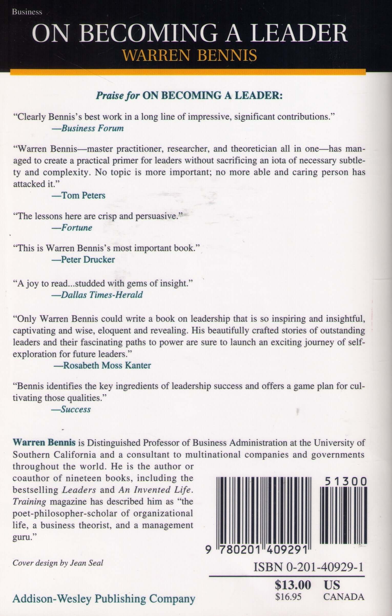 On Becoming A Leader used book depot