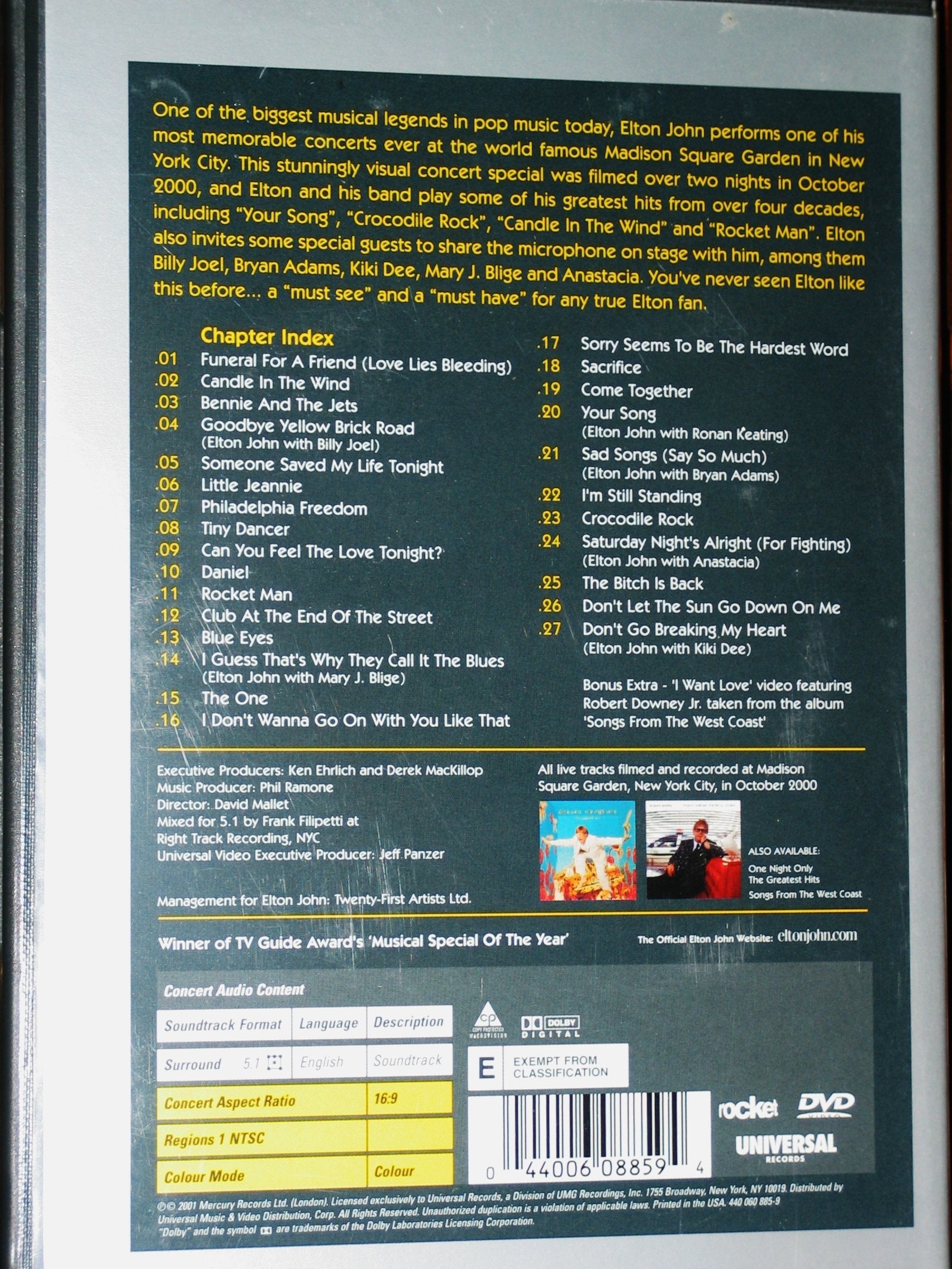Elton John - One Night Only: The Greatest Hits Live at Madison Square Garden used book depot