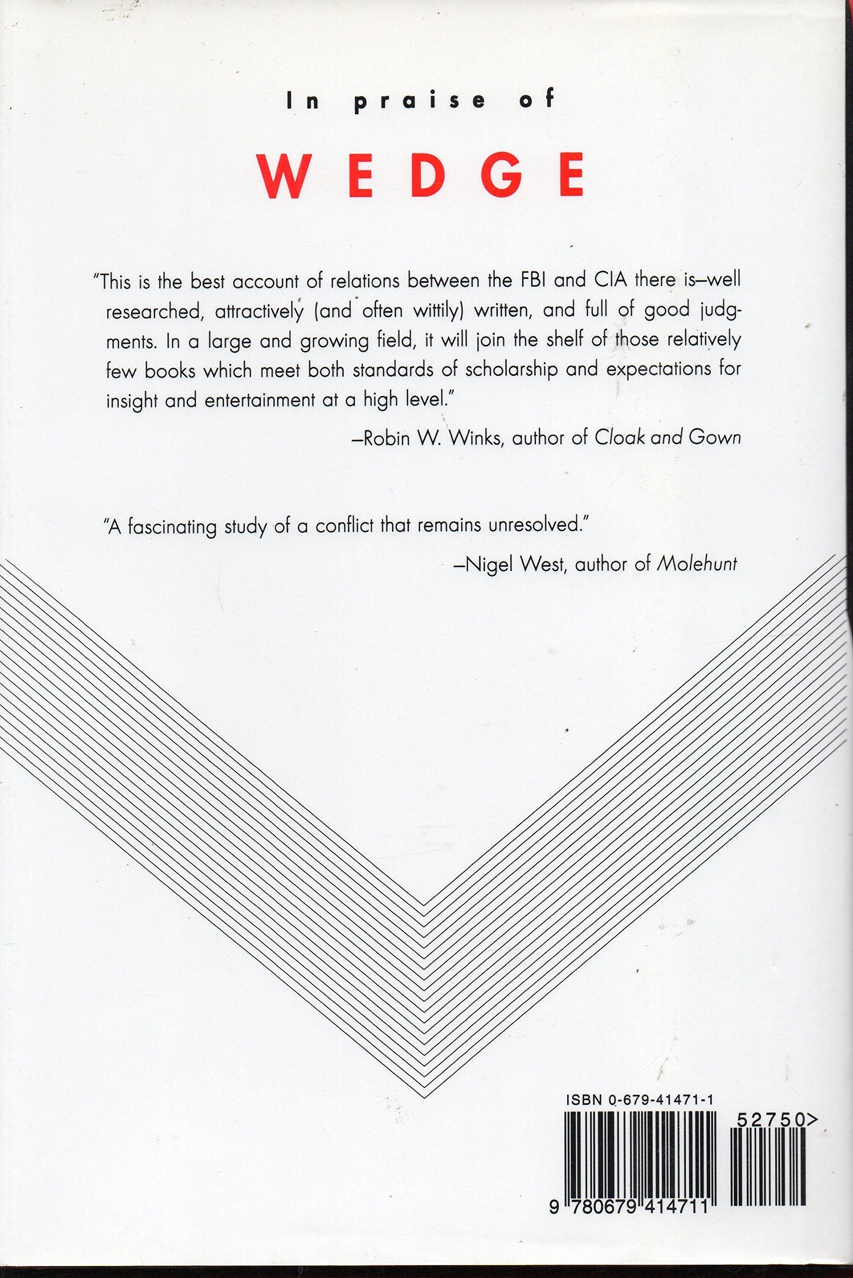 Wedge: The Secret War Between the FBI and CIA used book depot