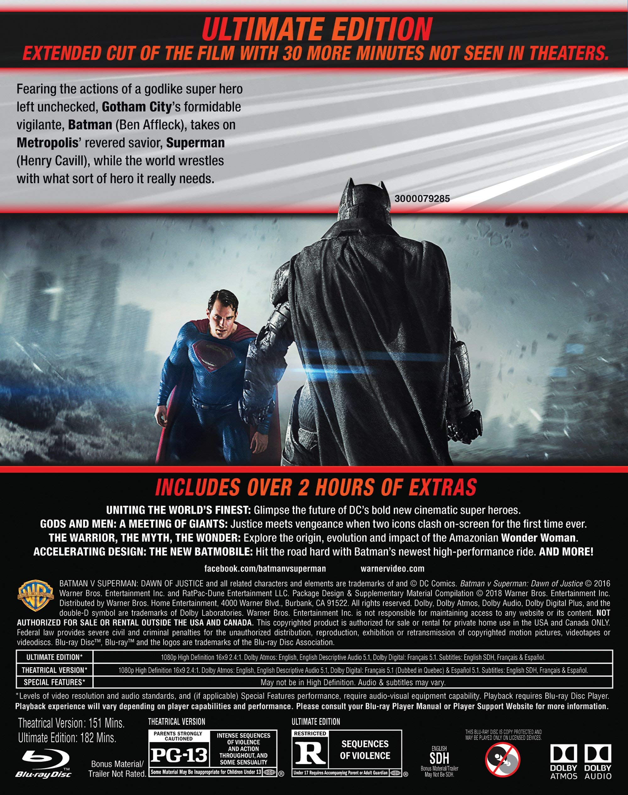 Batman v Superman: Dawn of Justice, Ultimate Edition [Blu-ray] used book depot