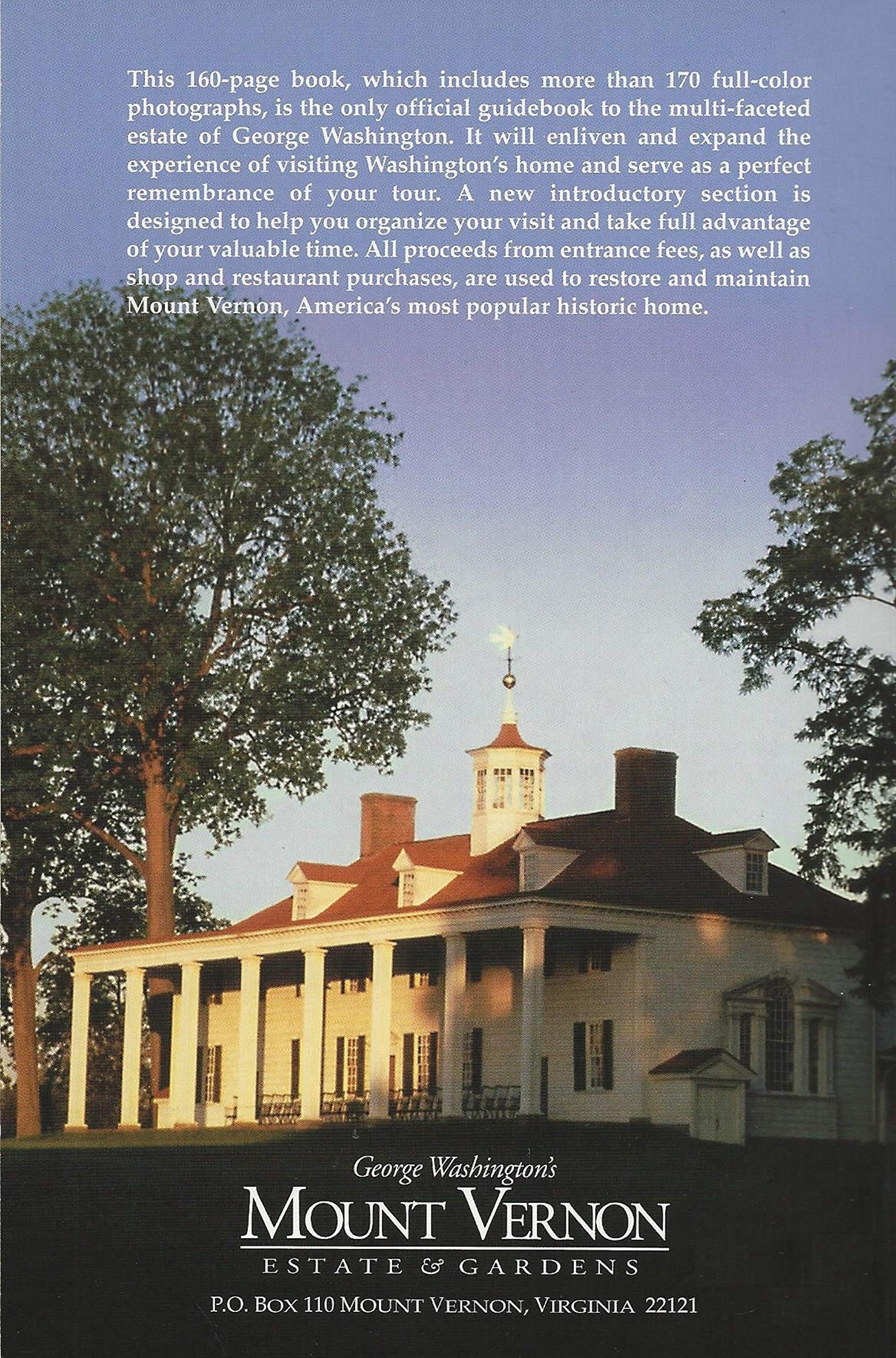George Washington's Mount Vernon Official Guidebook used book depot