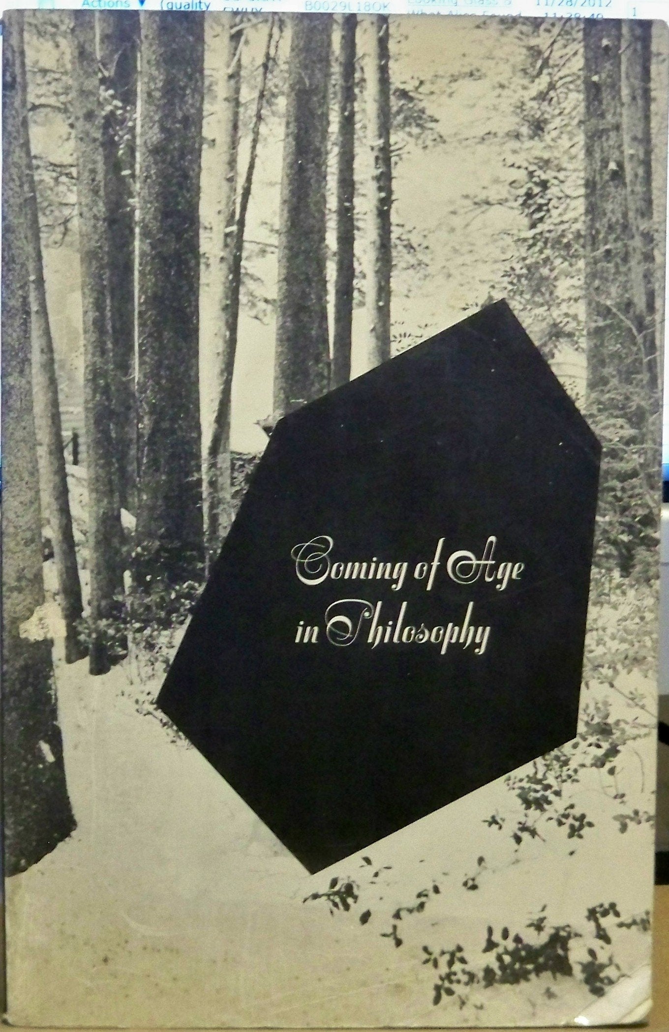 Coming of Age in Philosophy used book depot