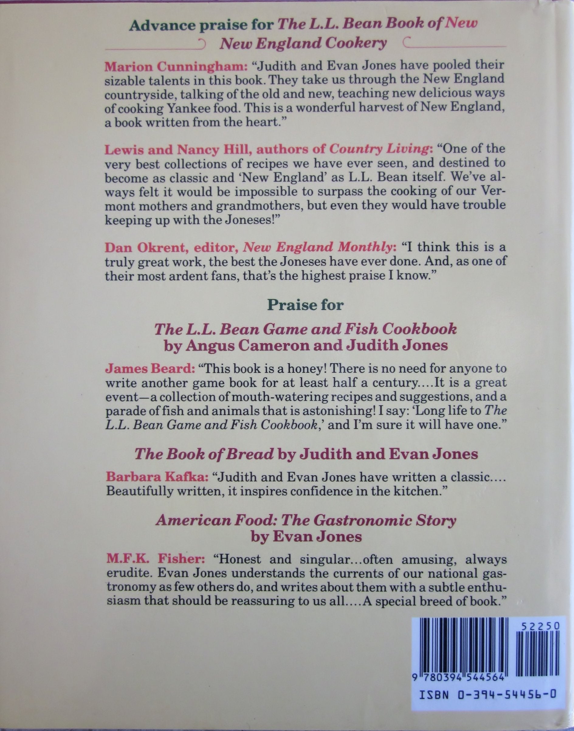 The L.L. Bean Book of New New England Cookery used book depot
