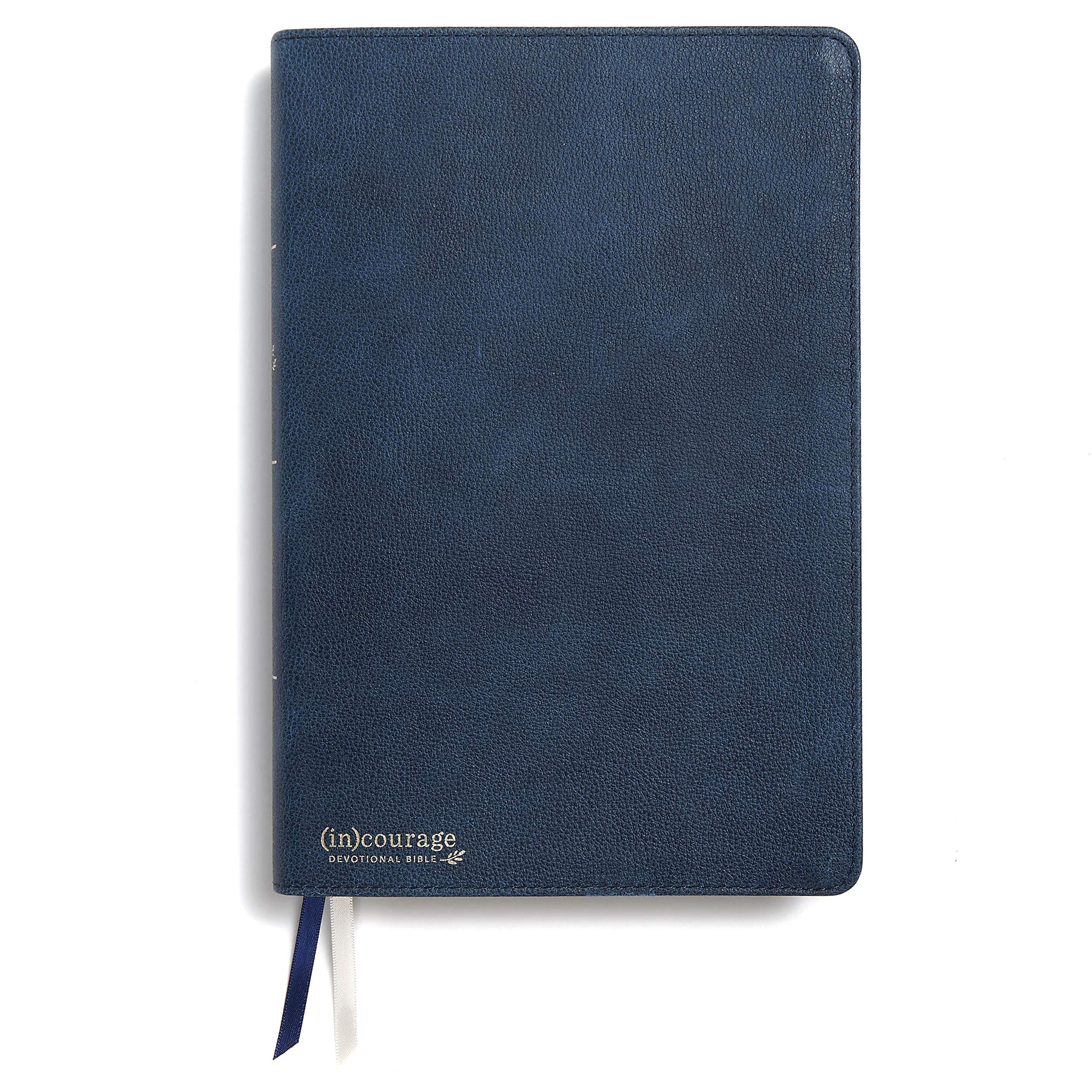 CSB (in)courage Devotional Bible, Navy Genuine Leather, Black Letter, Full-Color Design, Devotionals, Journaling Space, Reading Plans, Easy-to-Read Bible Serif Type used book depot
