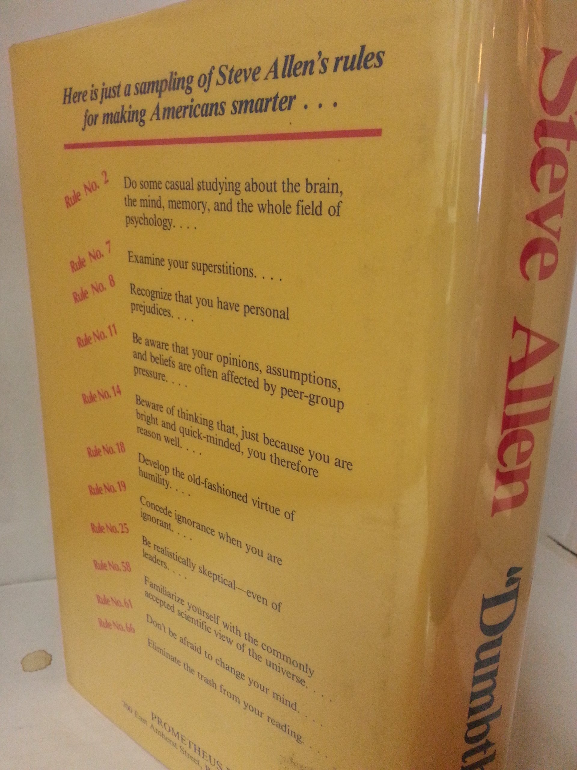 Dumbth and 81 Ways to Make Americans Smarter used book depot
