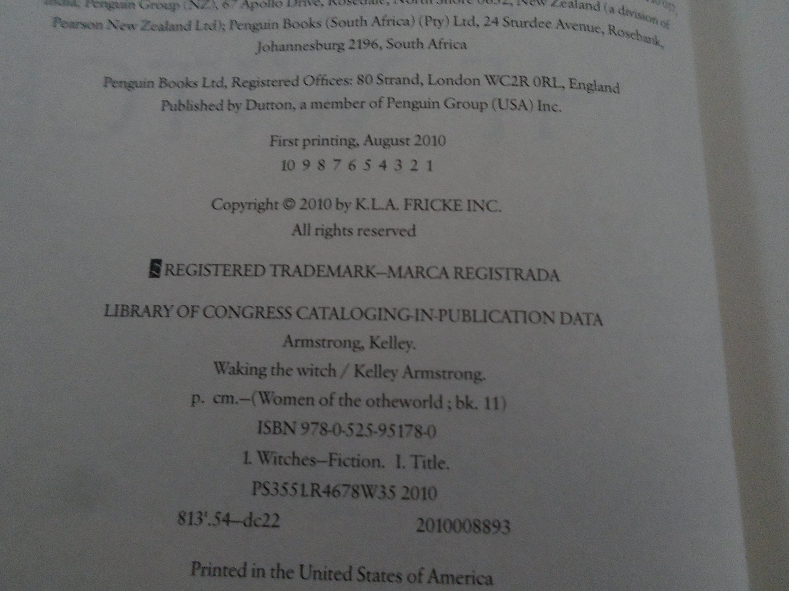 Waking the Witch (Women of the Otherworld) used book depot
