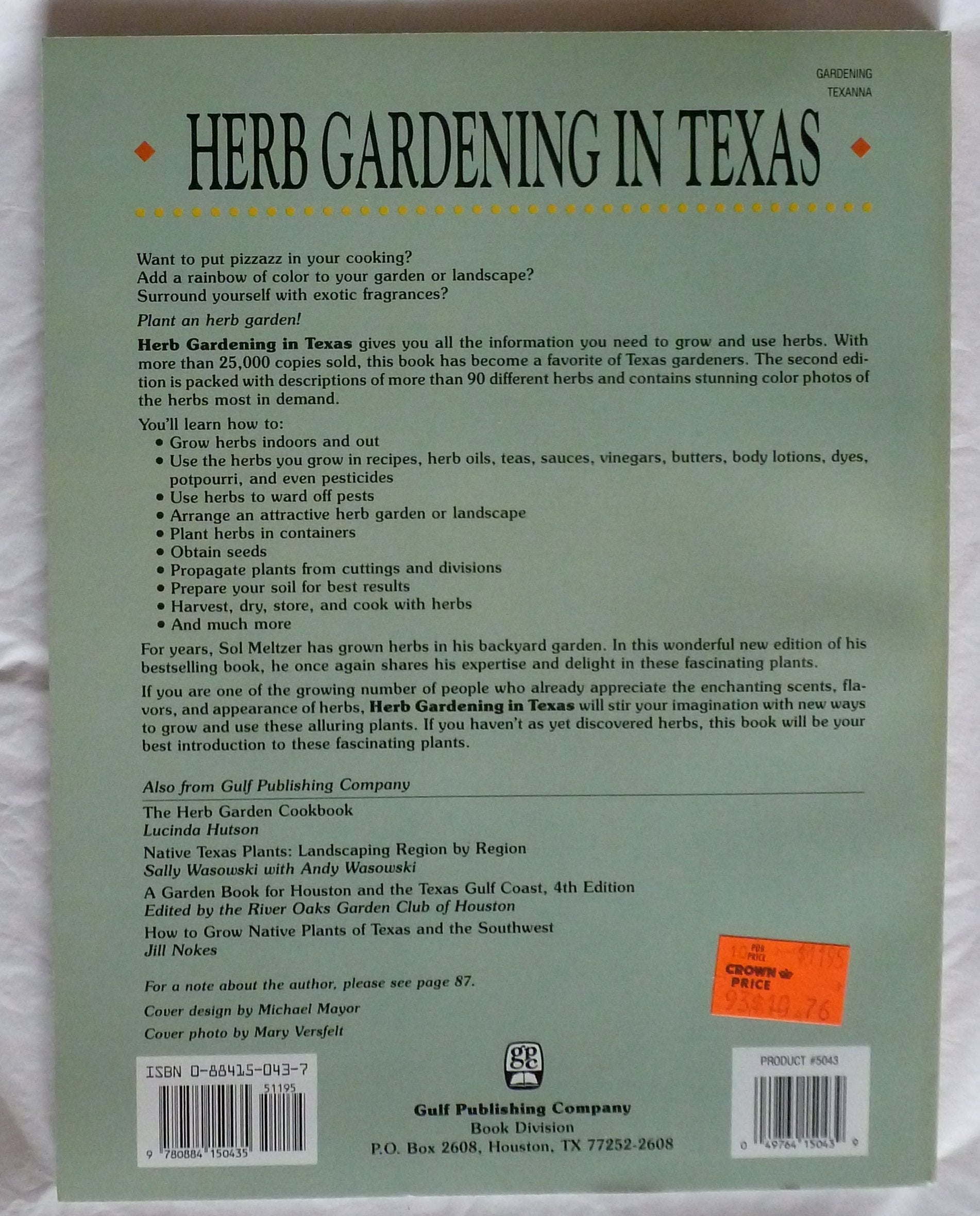 Herb Gardening in Texas used book depot