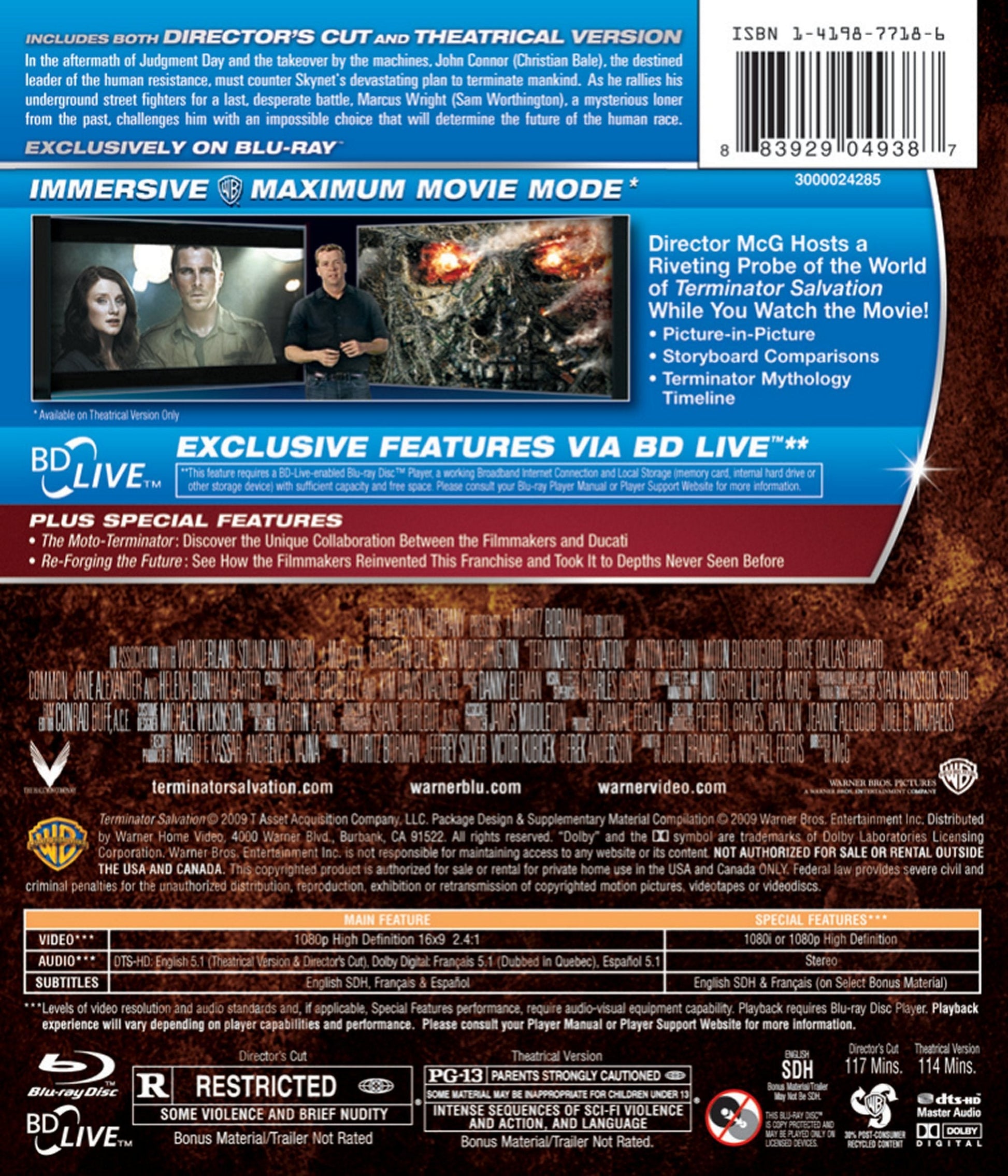Terminator Salvation (Two-Disc Director's Cut) [Blu-ray] used book depot