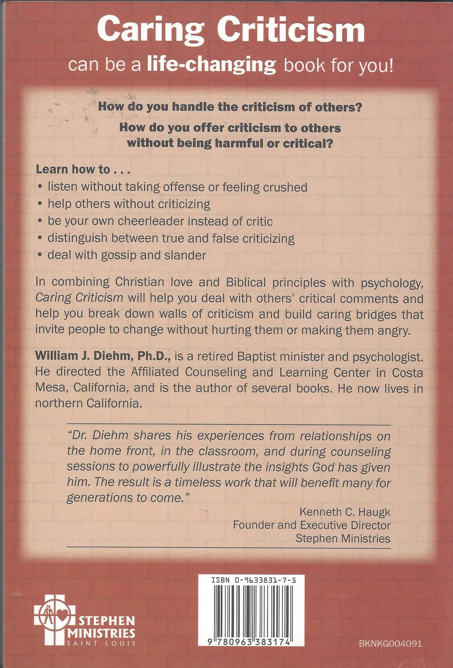 Caring Criticism Building Bridges Instead of Walls used book depot