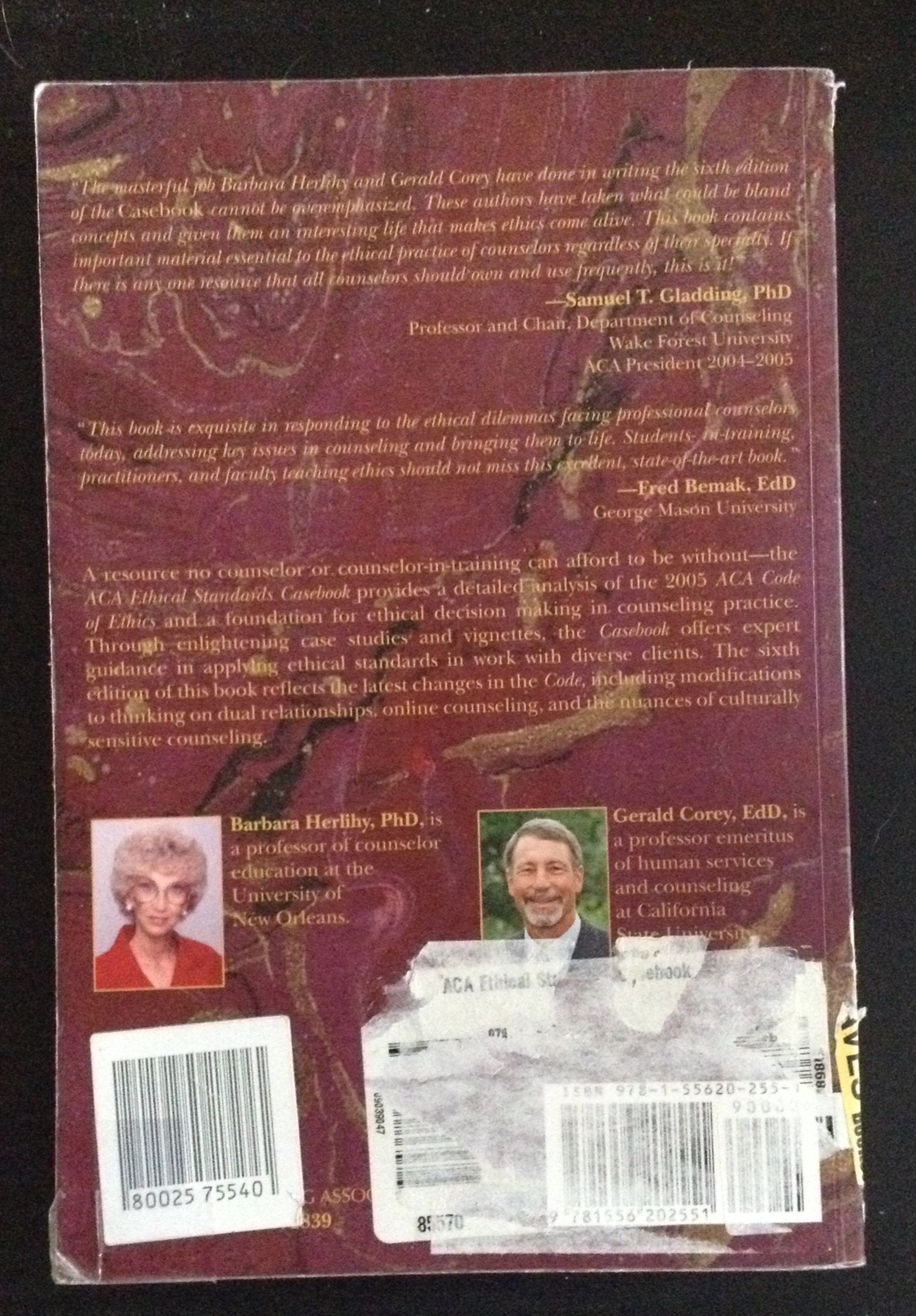 ACA Ethical Standards Casebook used book depot