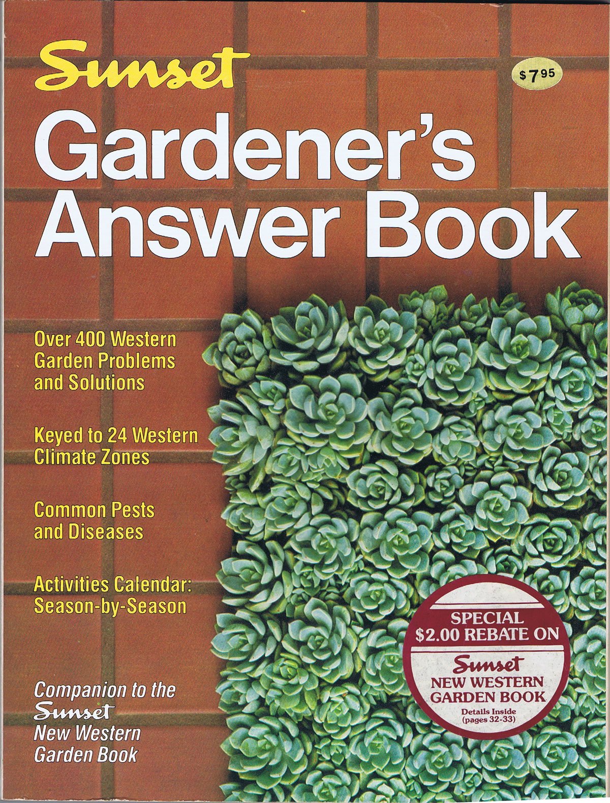 Sunset Gardener's Answer Book used book depot
