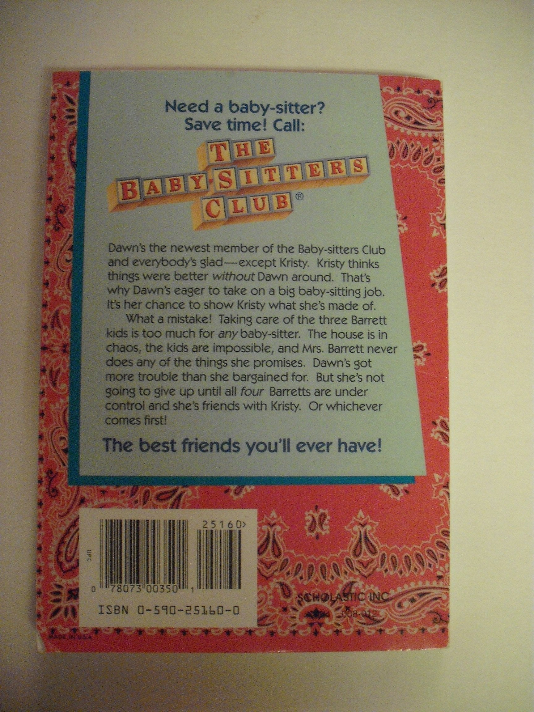 Dawn and the Impossible Three (The Baby-Sitters Club #5) used book depot