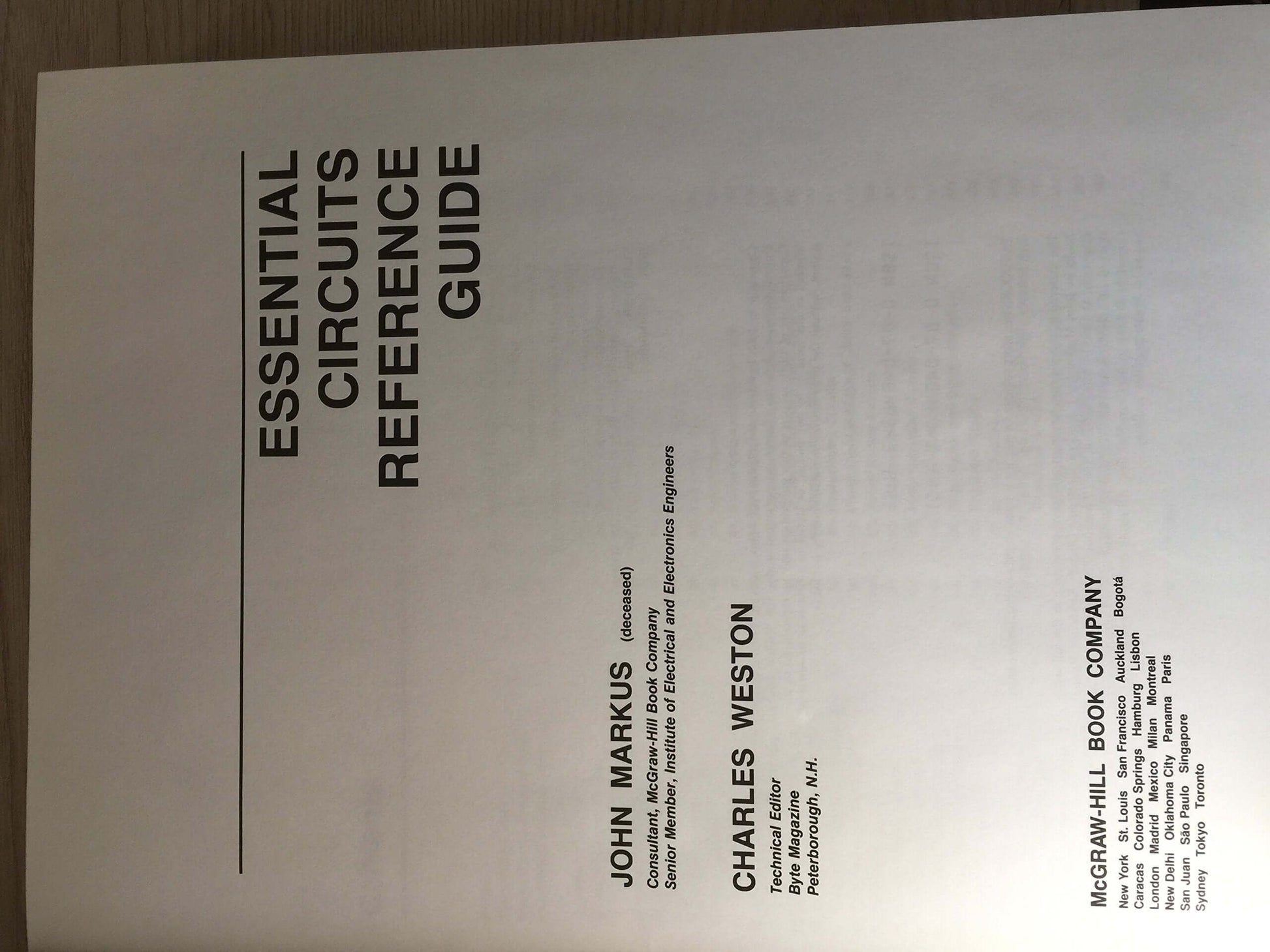 Essential Circuits Reference Guide used book depot
