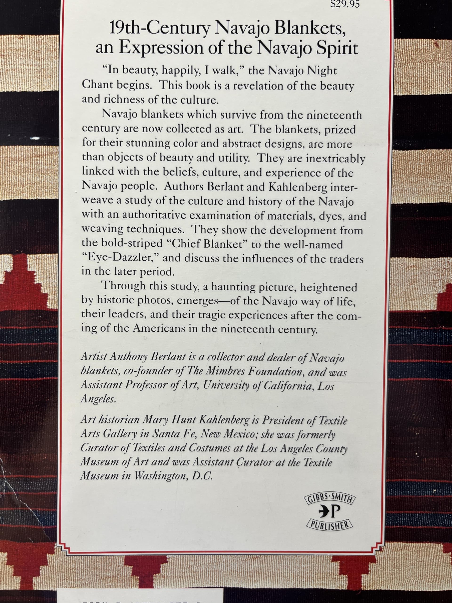 Walk in Beauty: The Navajo and Their Blankets used book depot