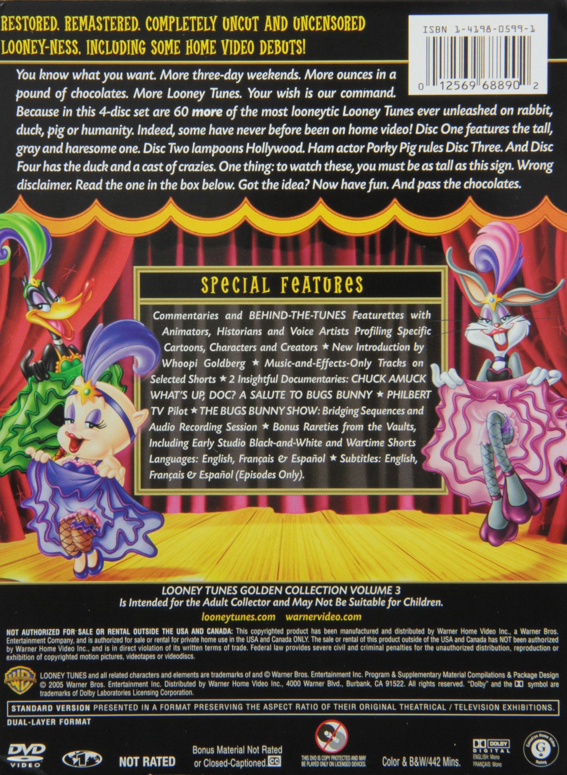 Looney Tunes: Golden Collection Volume 3 (DVD) used book depot