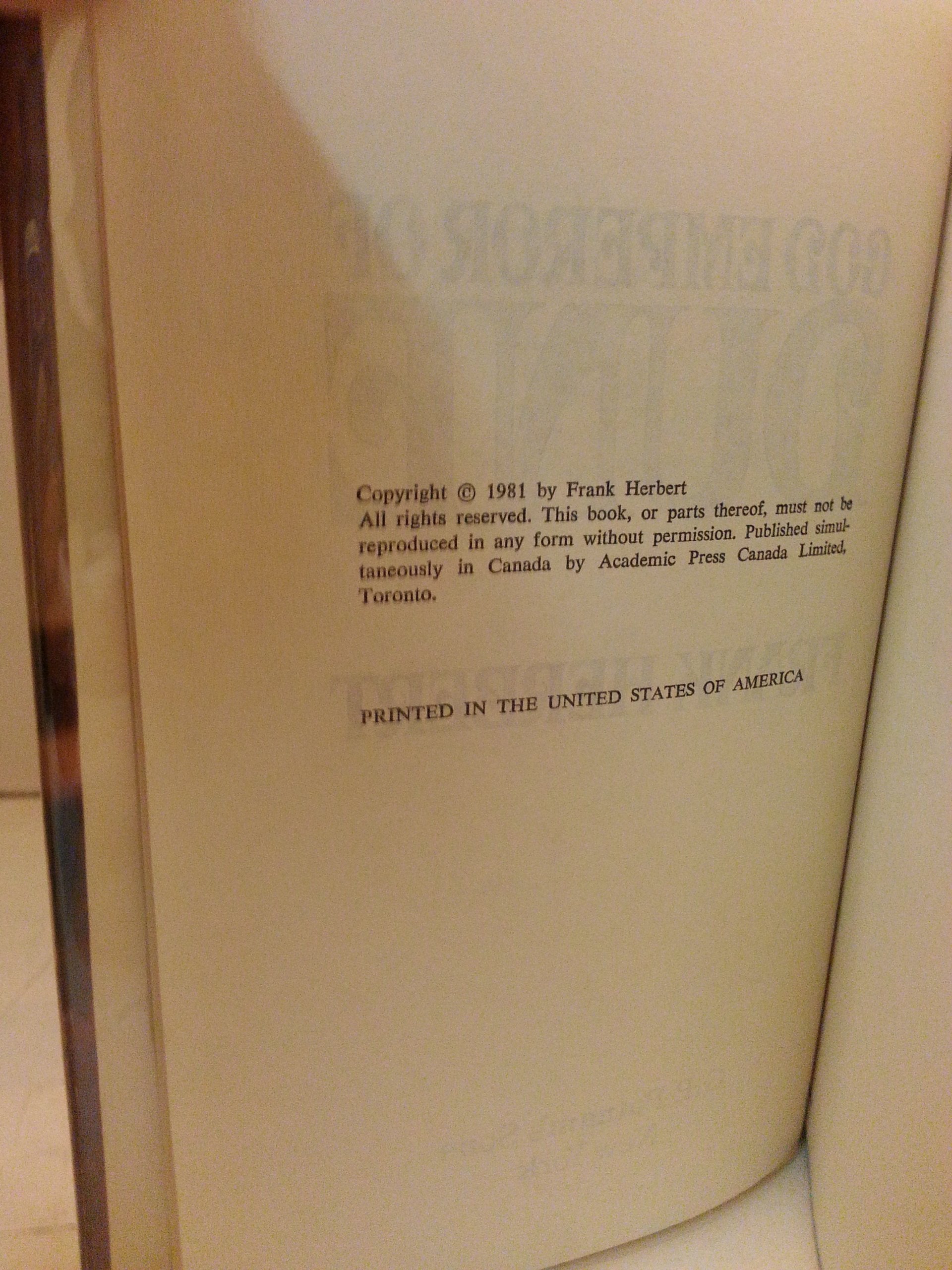 God Emperor of Dune used book depot