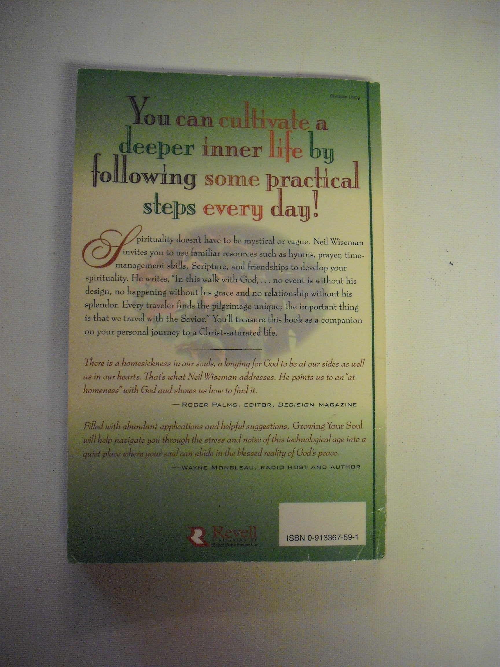 Growing Your Soul : Practical Steps to Increase Your Spirituality used book depot