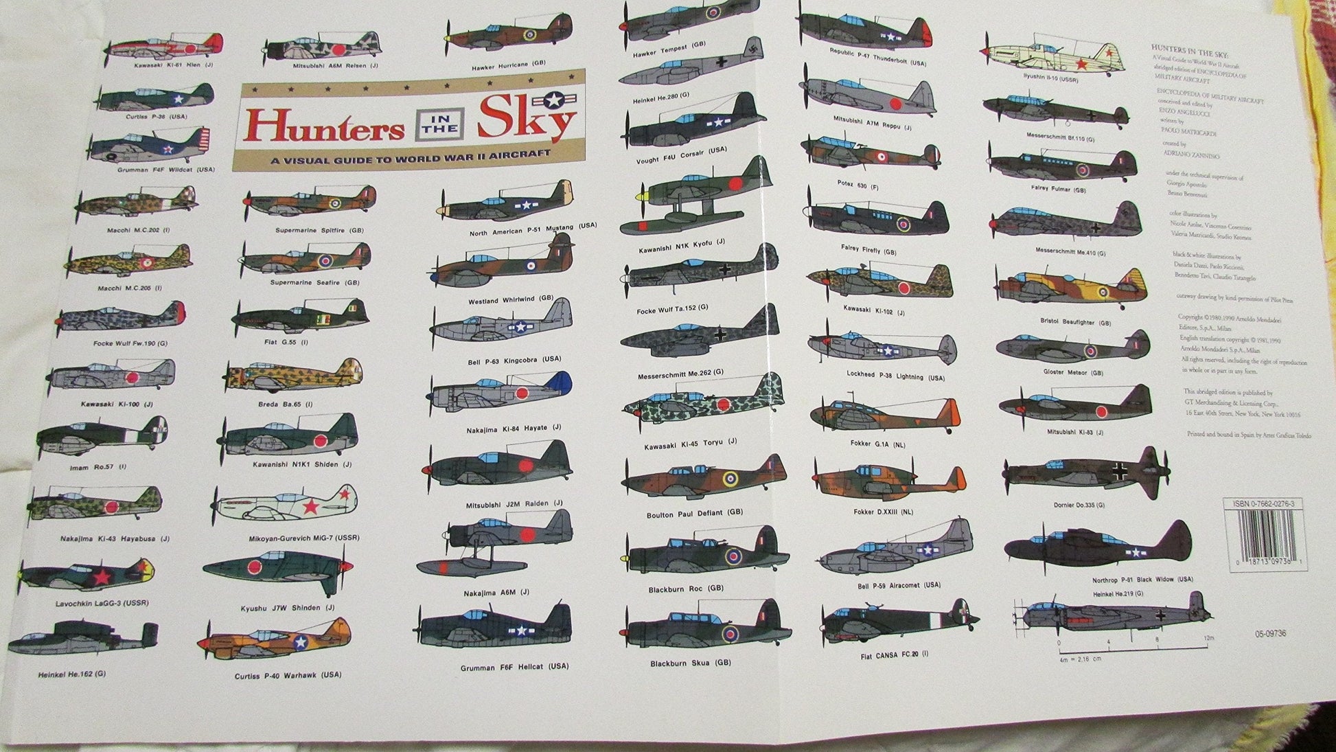 Hunters in the Sky: A Visual Guide to World War II Aircraft used book depot