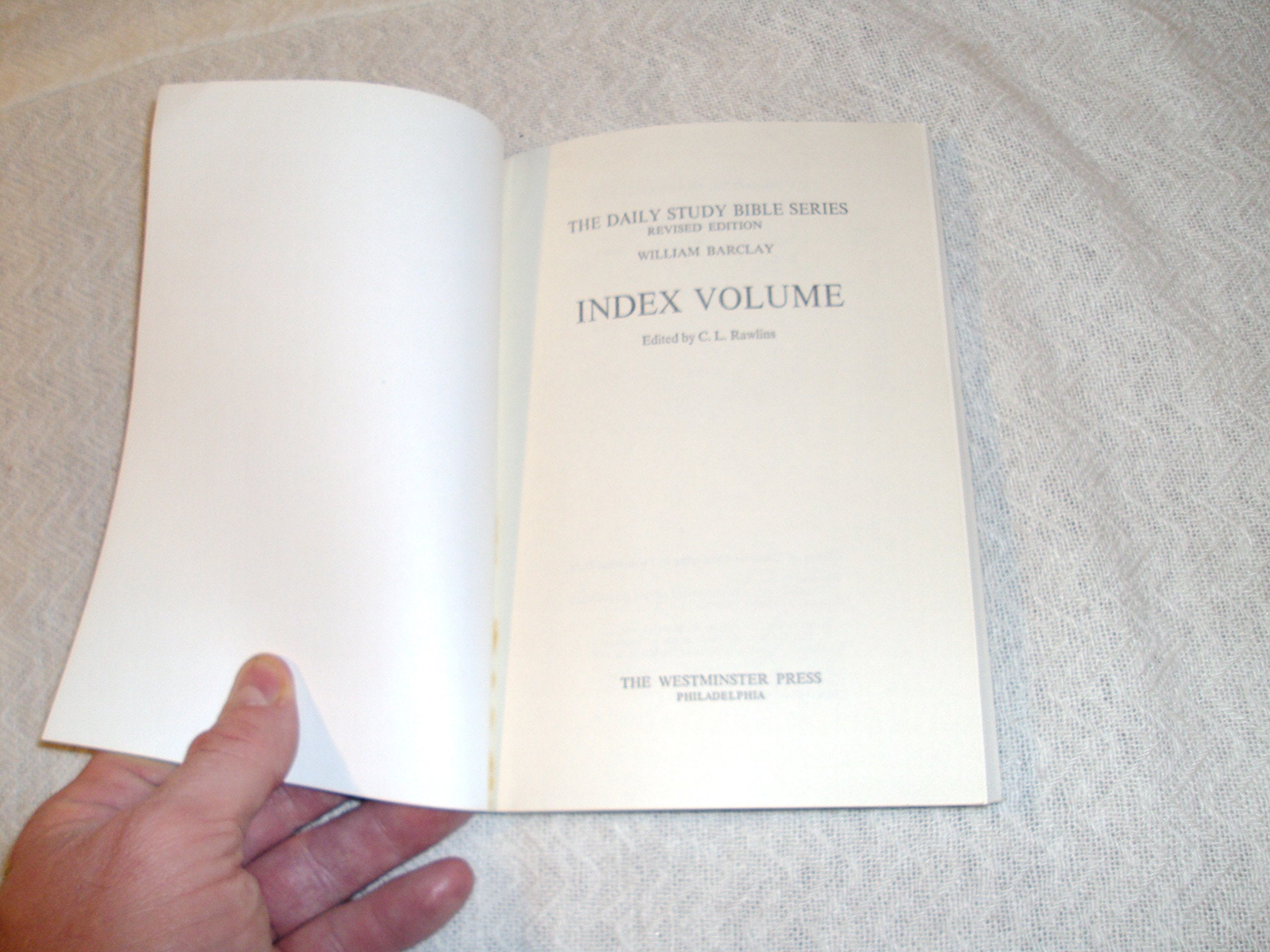 The Daily Study Bible Index (Index Volume) used book depot