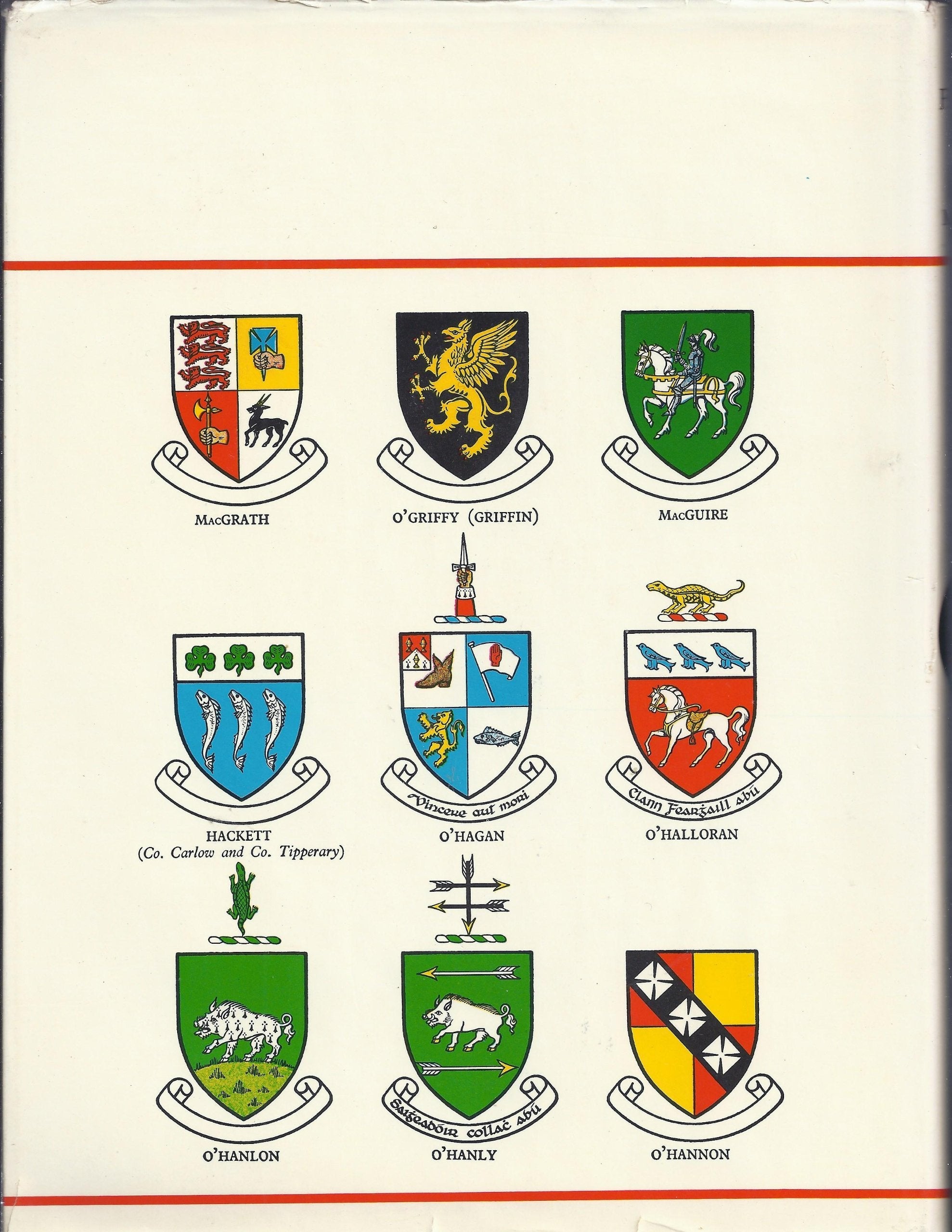Irish Families 243 Coats of Arms Illustrated in Full Colour used book depot