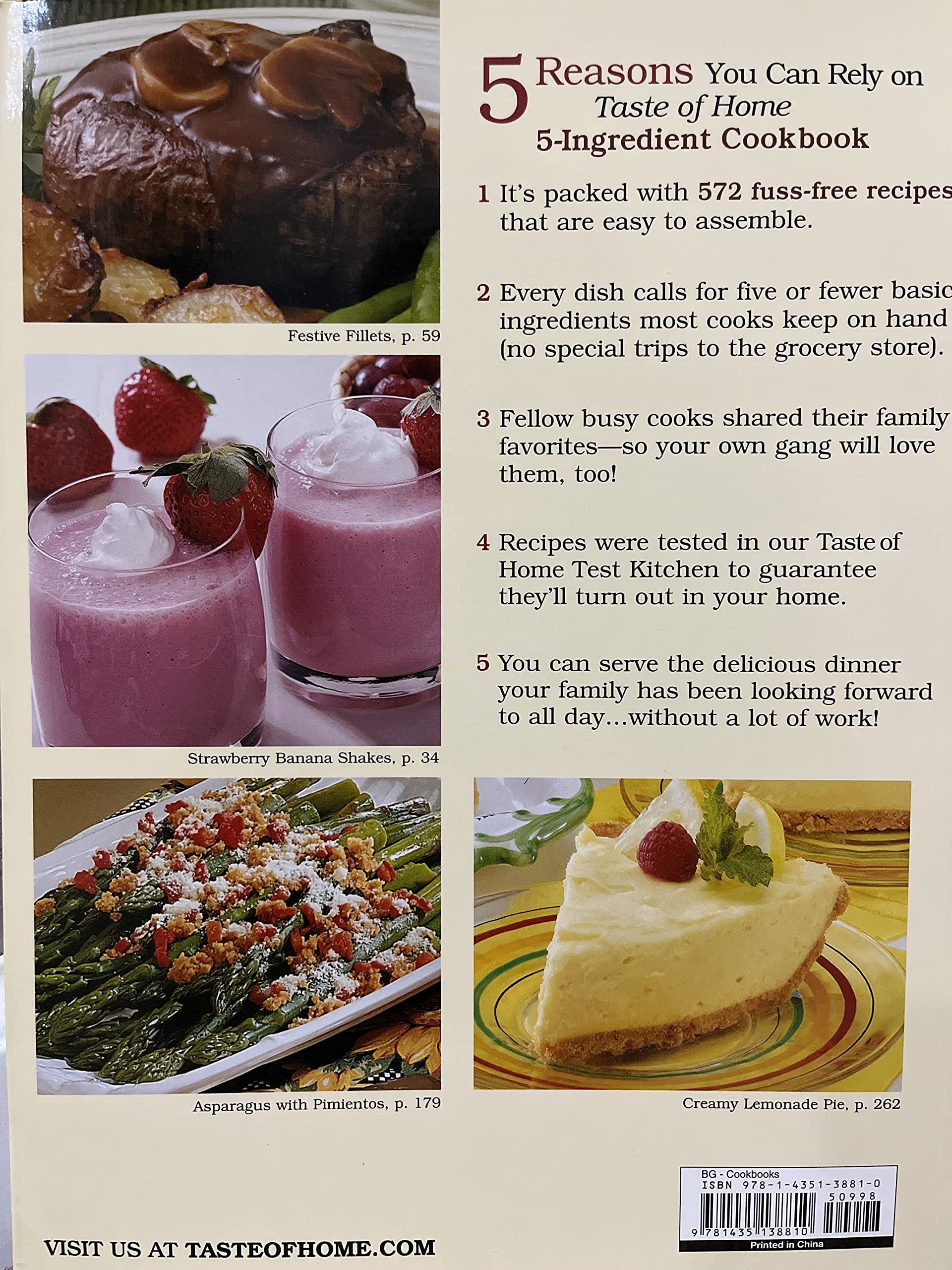 Taste of Home 5-ingredient Cookbook used book depot