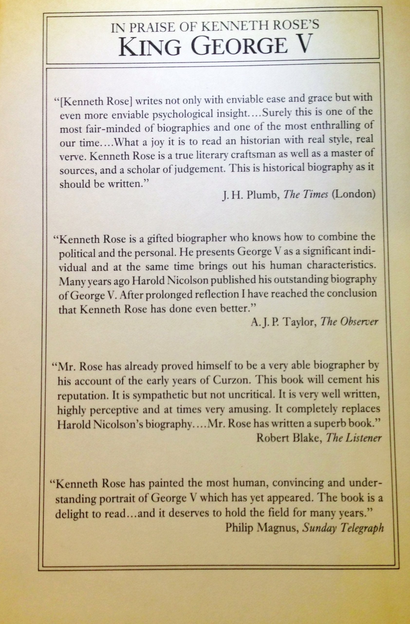 King George V used book depot