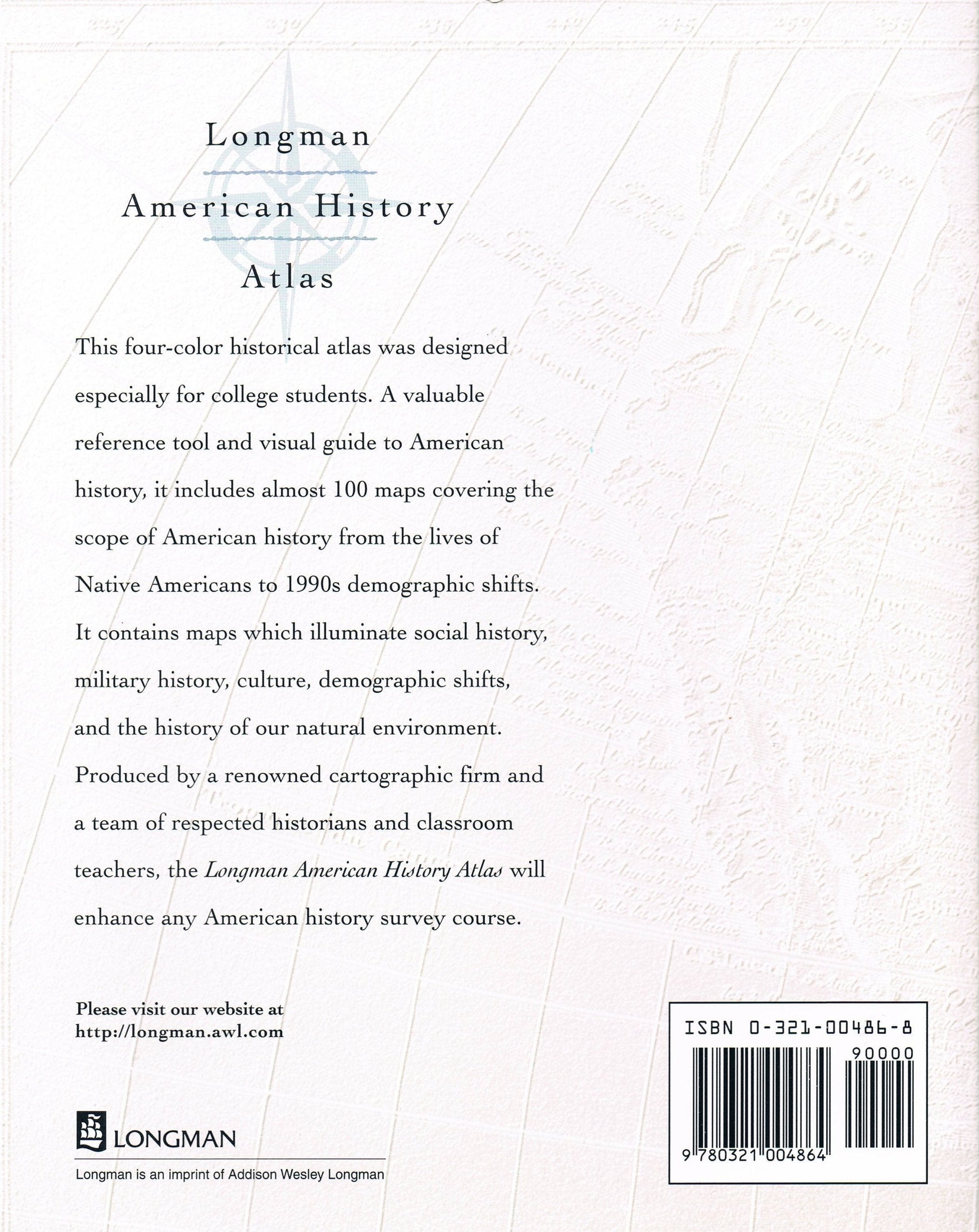 Longman American History Atlas used book depot