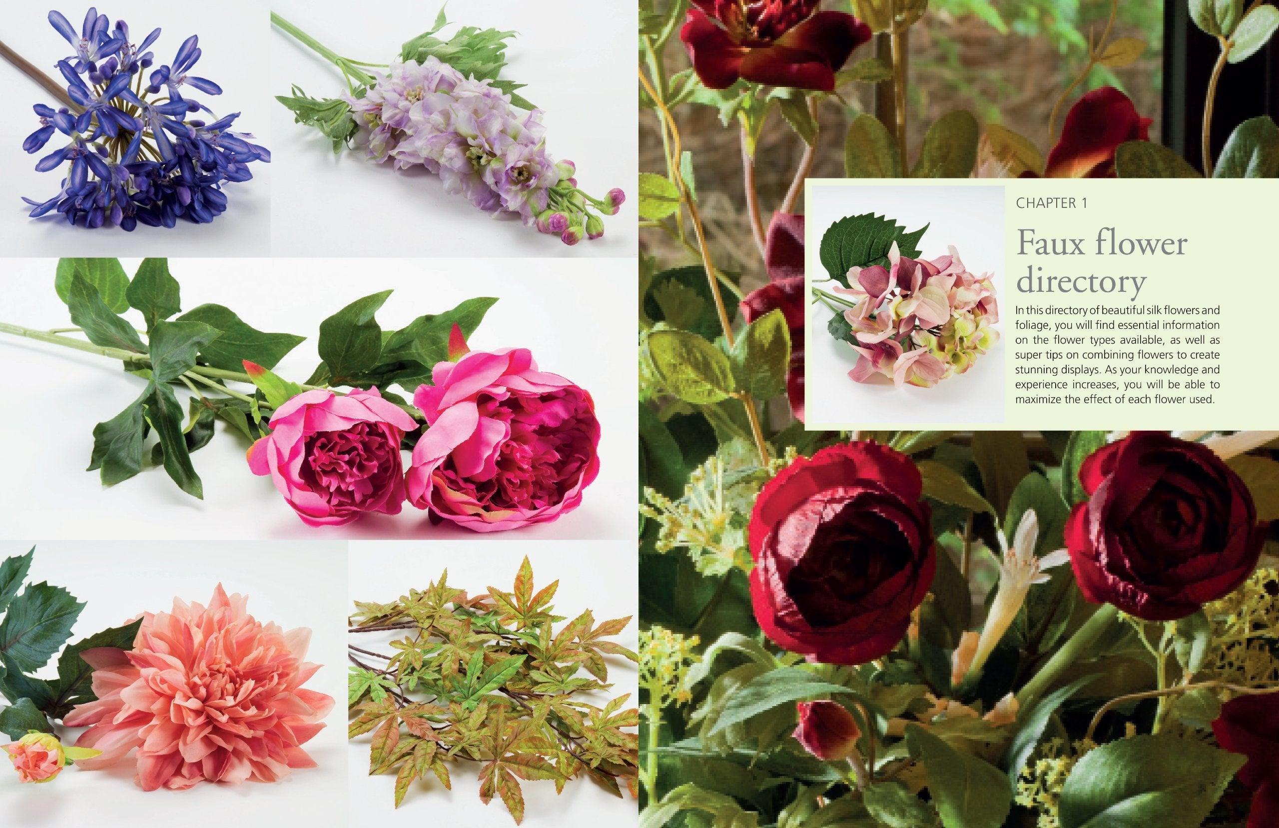 Simply Stylish Faux Flowers used book depot