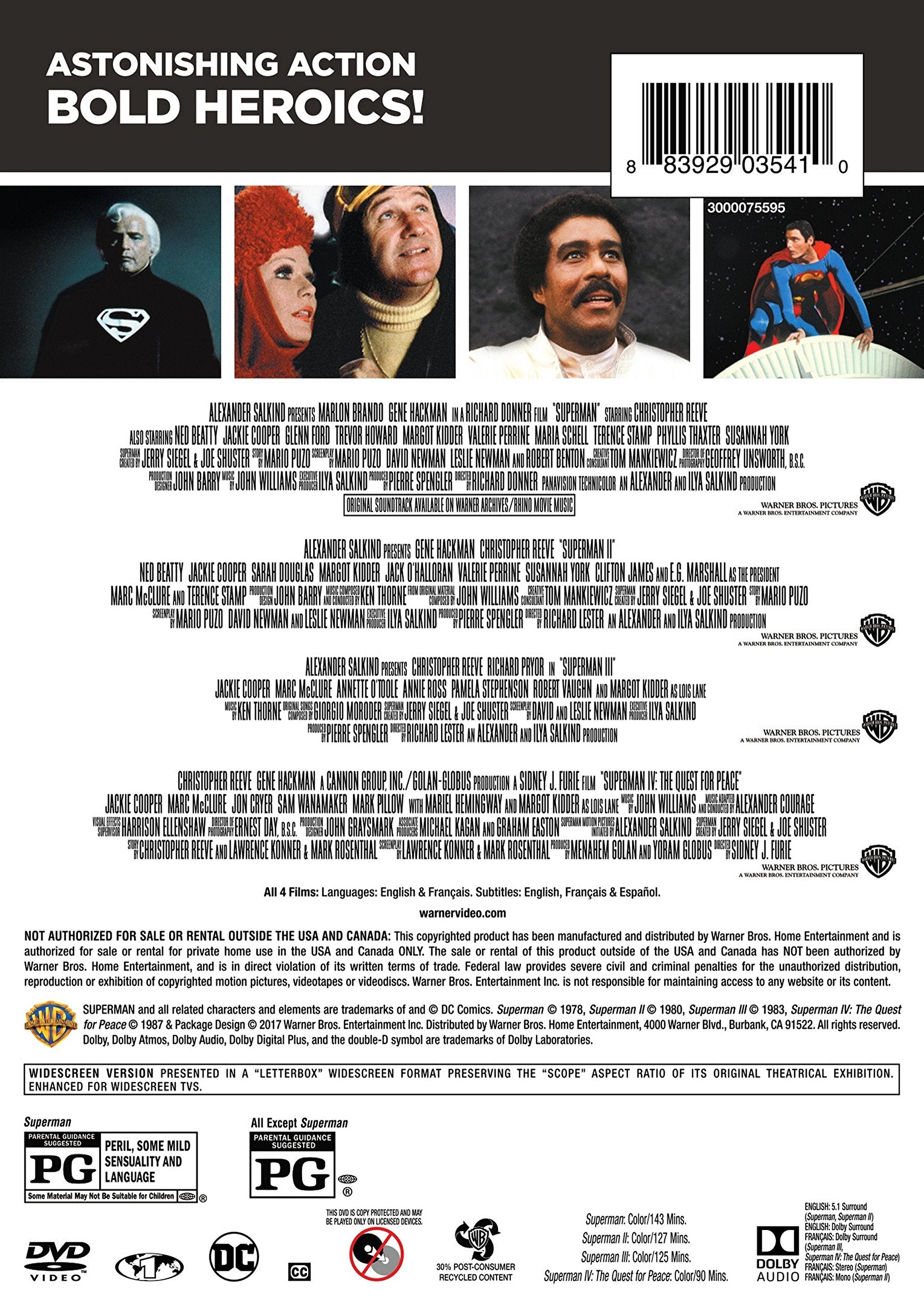 4 Film Favorites: Superman (Superman II: Special Edition, Superman III: Deluxe Edition, Superman IV: Deluxe Edition, Superman, The Movie: Special Edition) (Cover may vary) used book depot