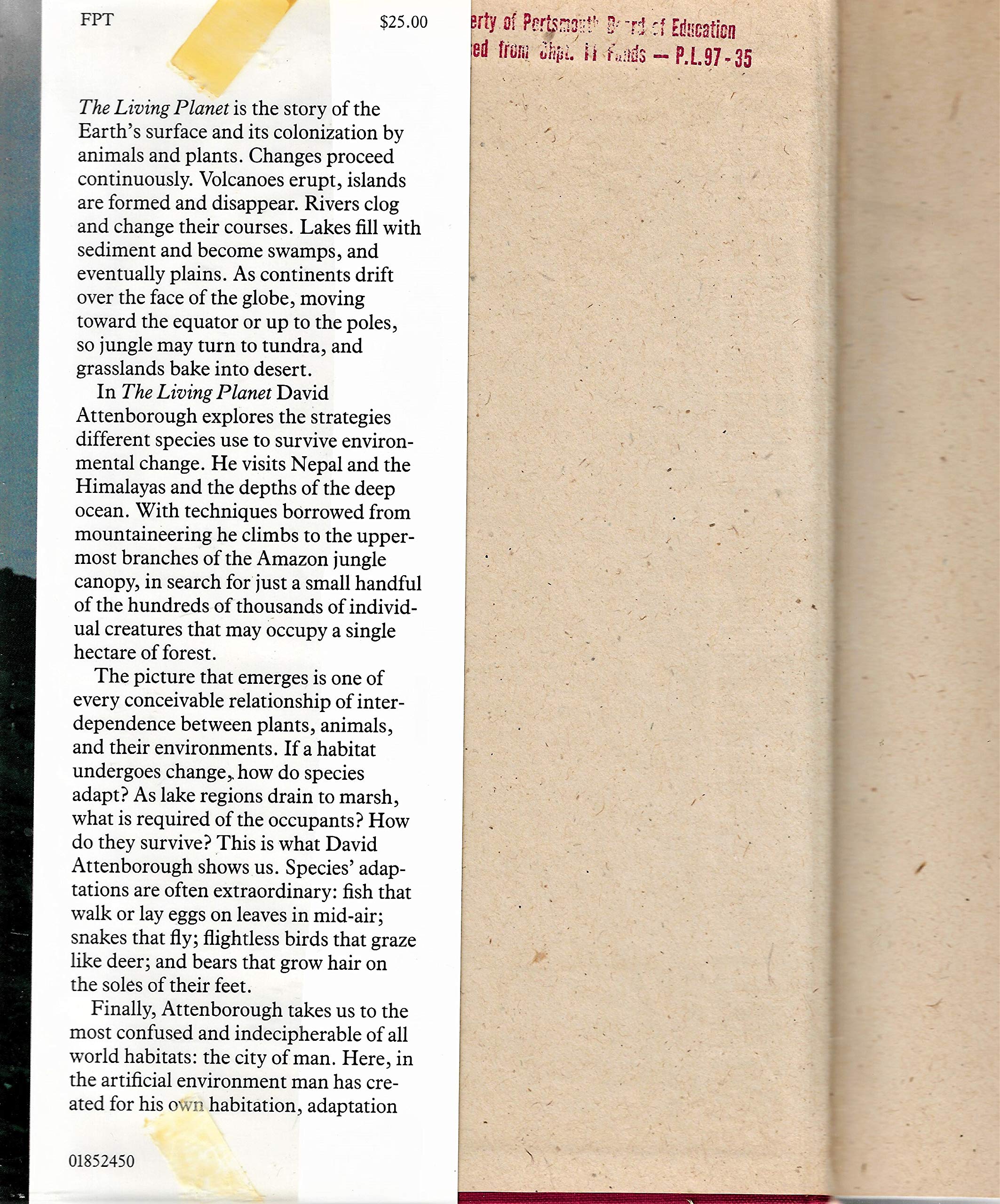 The Living Planet: A Portrait of the Earth used book depot